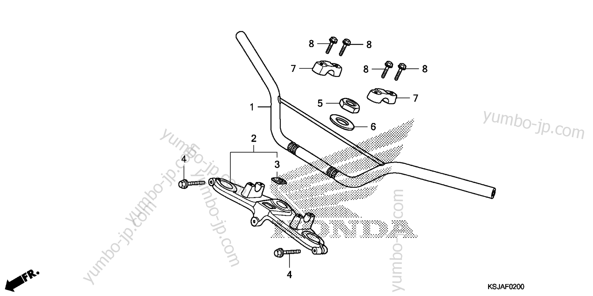 Румпель (рукоятка управления) для мотоциклов HONDA CRF80F A 2011 г.