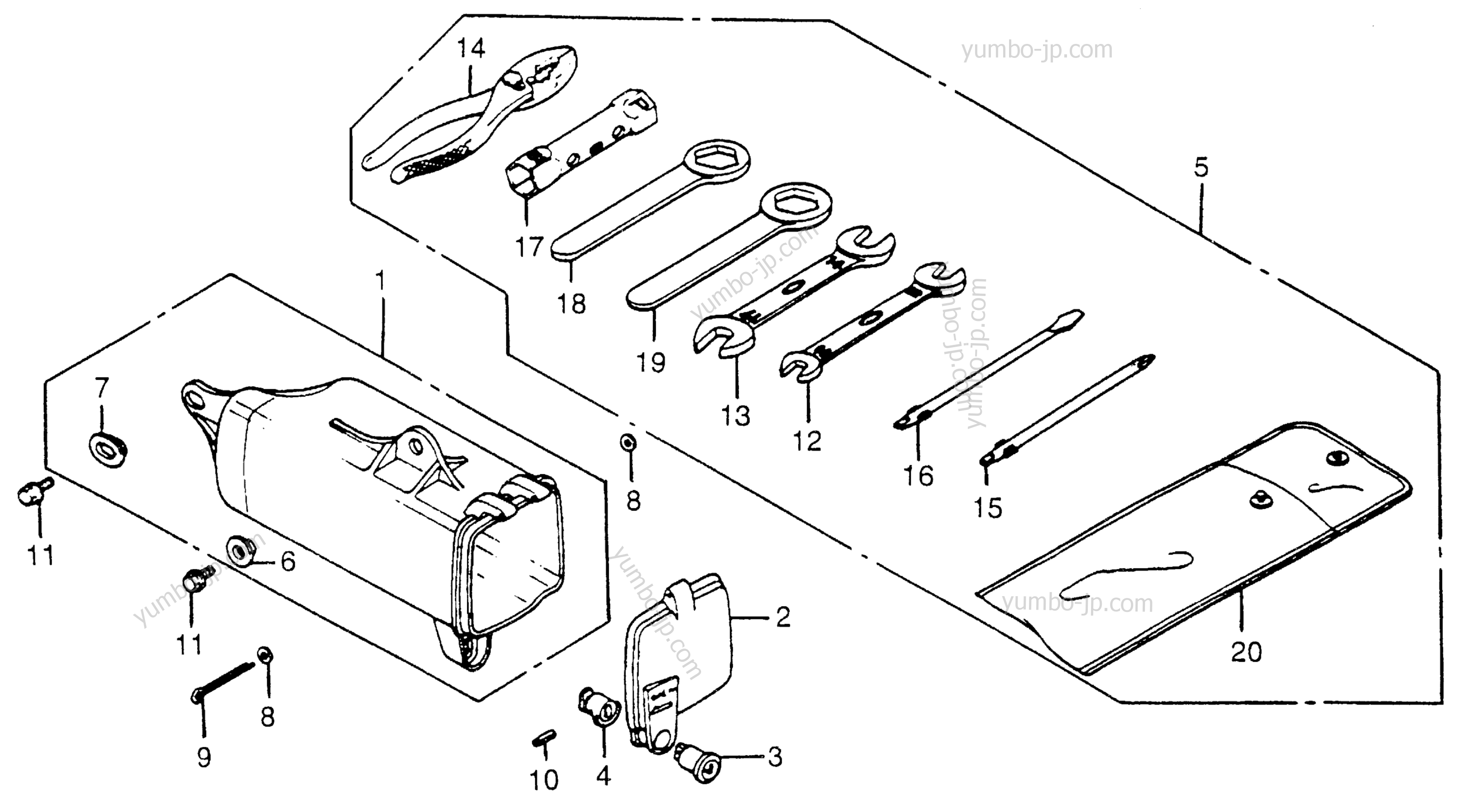 TOOLS for motorcycles HONDA XL125S AC 1985 year