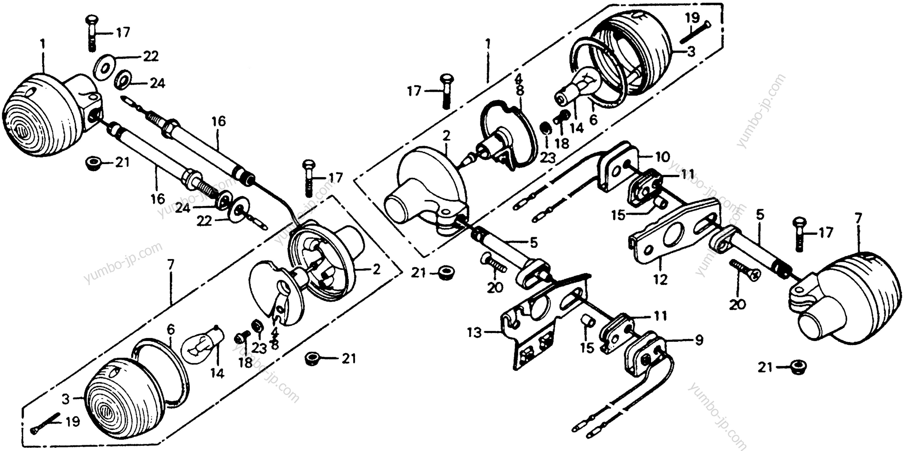 TURN SIGNAL для мотоциклов HONDA CB125S A 1979 г.