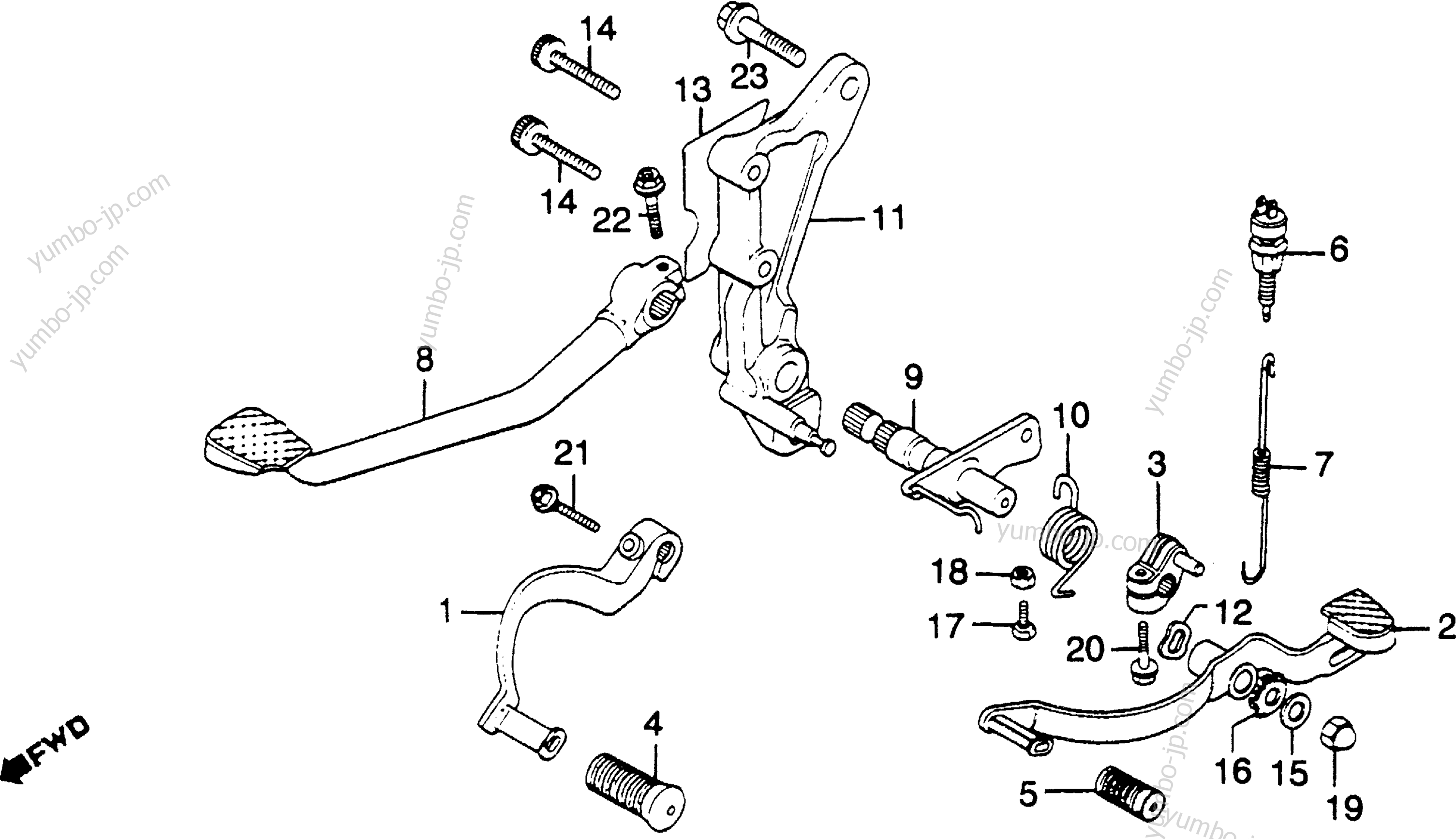 CHANGE PEDAL / BRAKE PEDAL for motorcycles HONDA CB900C A 1980 year
