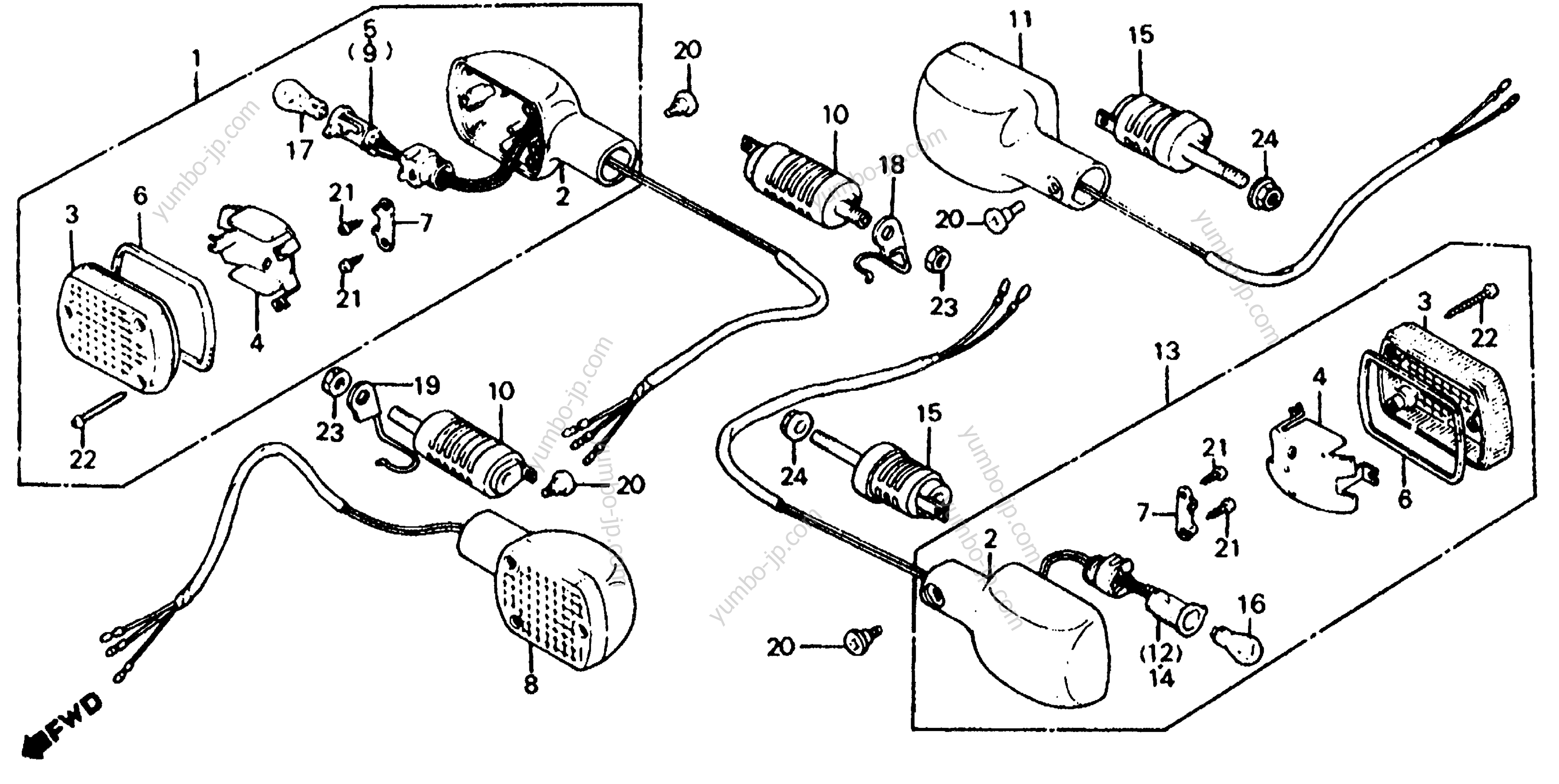 TURN SIGNAL for motorcycles HONDA VF700C AC 1986 year