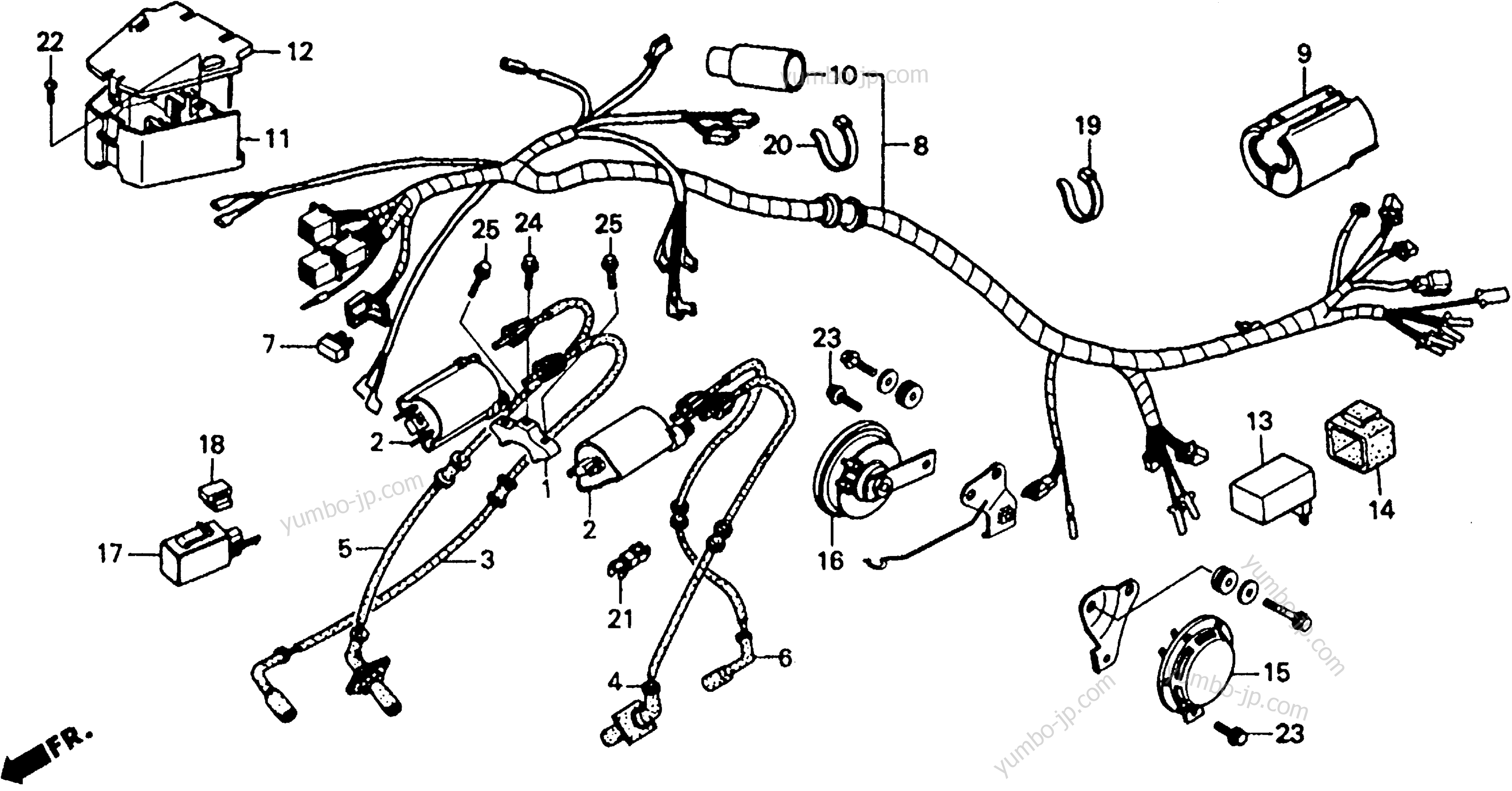 WIRE HARNESS for motorcycles HONDA VT1100C AC 1988 year