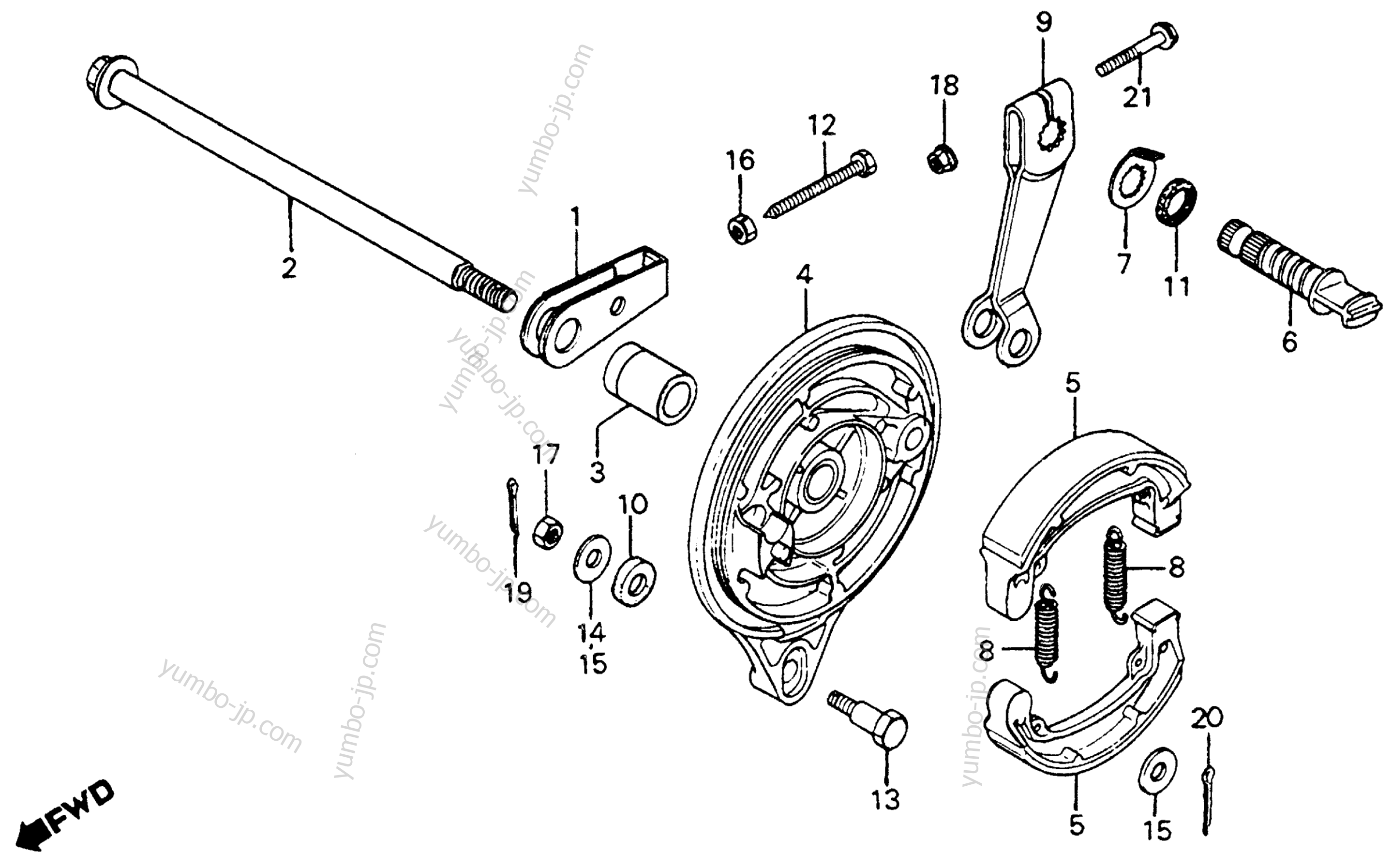 REAR BRAKE PANEL для мотоциклов HONDA CM200T A 1982 г.