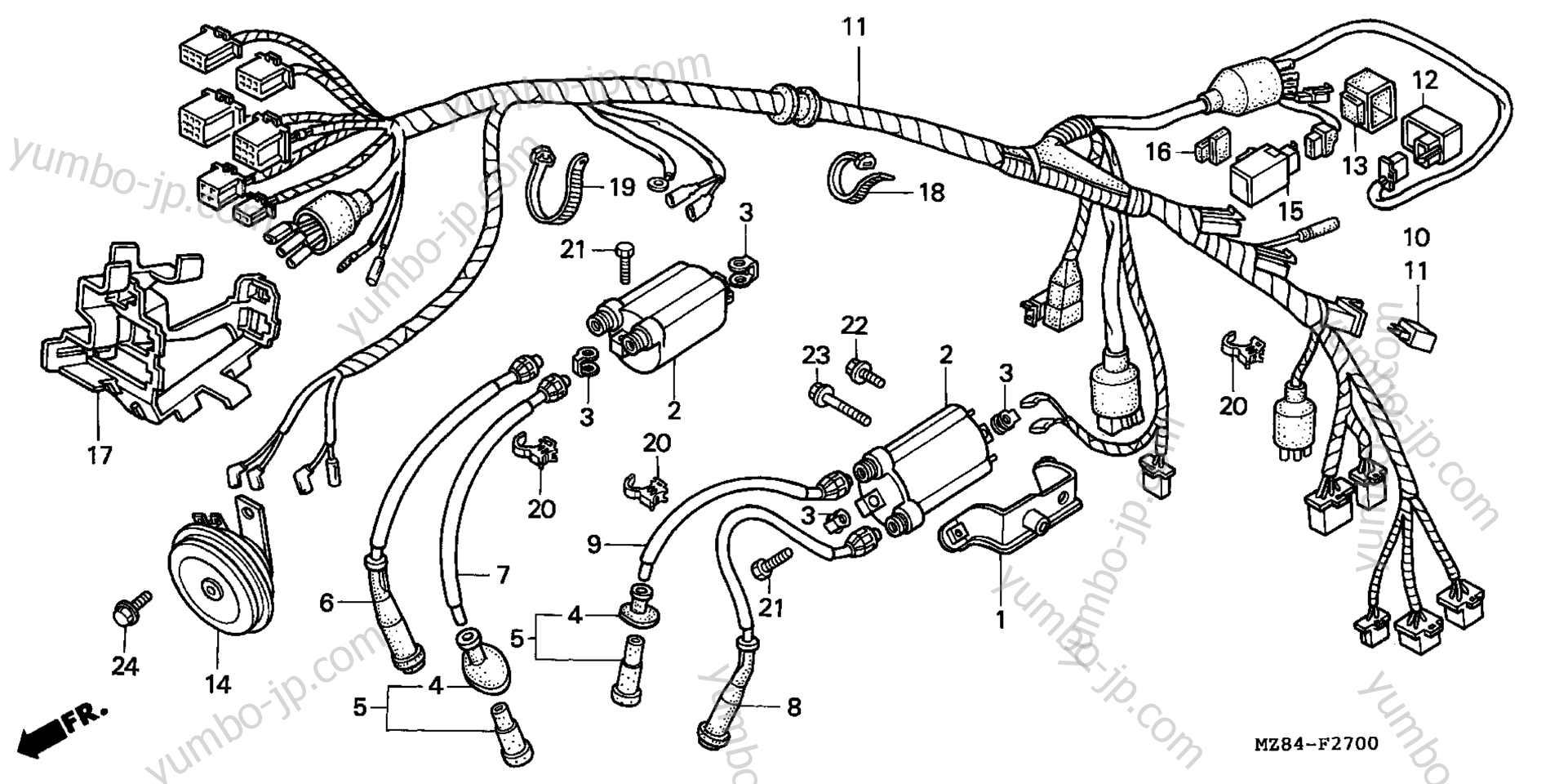 WIRE HARNESS for motorcycles HONDA VT600CD A 1997 year