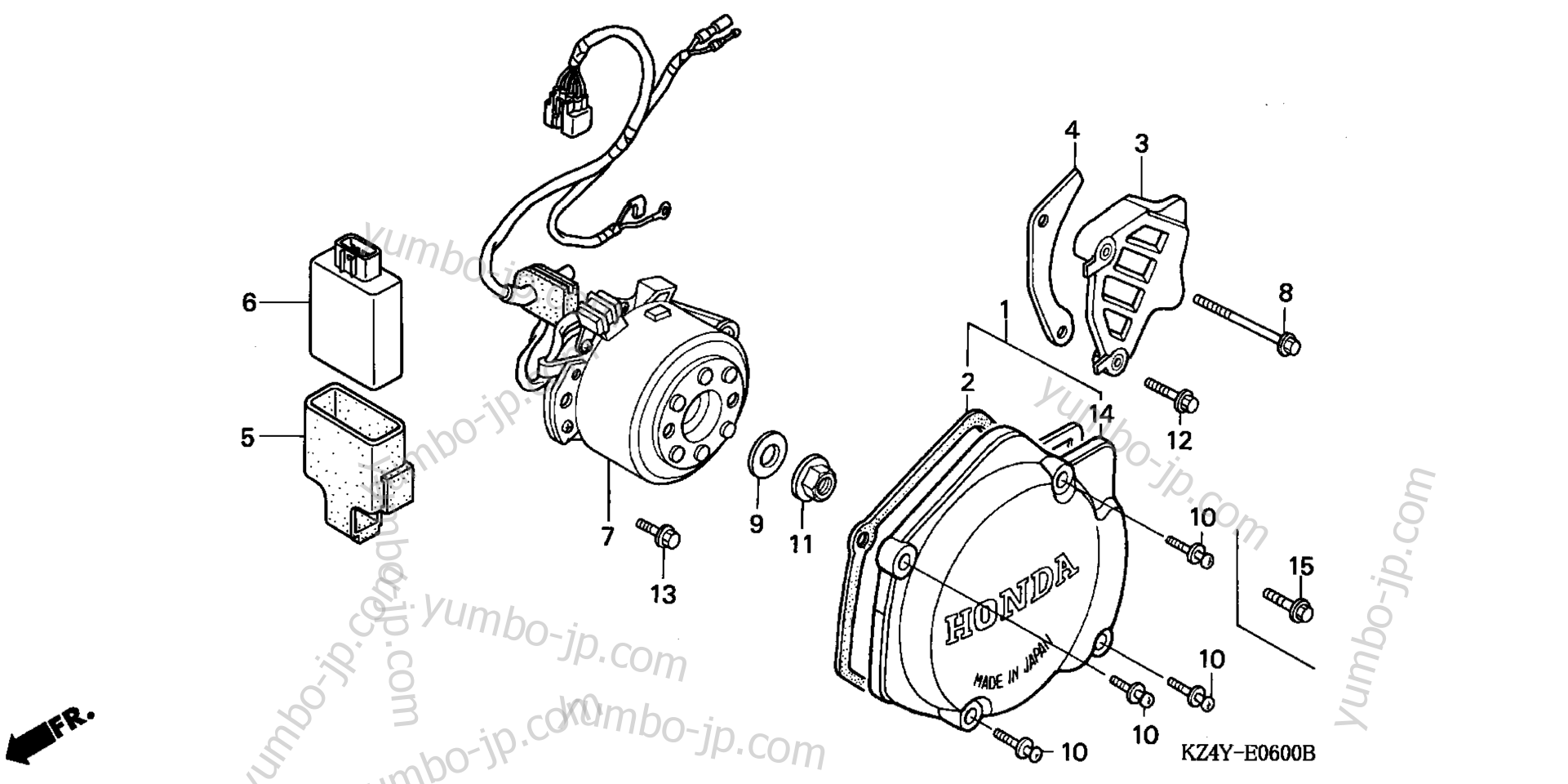 LEFT CRANKCASE COVER for motorcycles HONDA CR125R A 2000 year