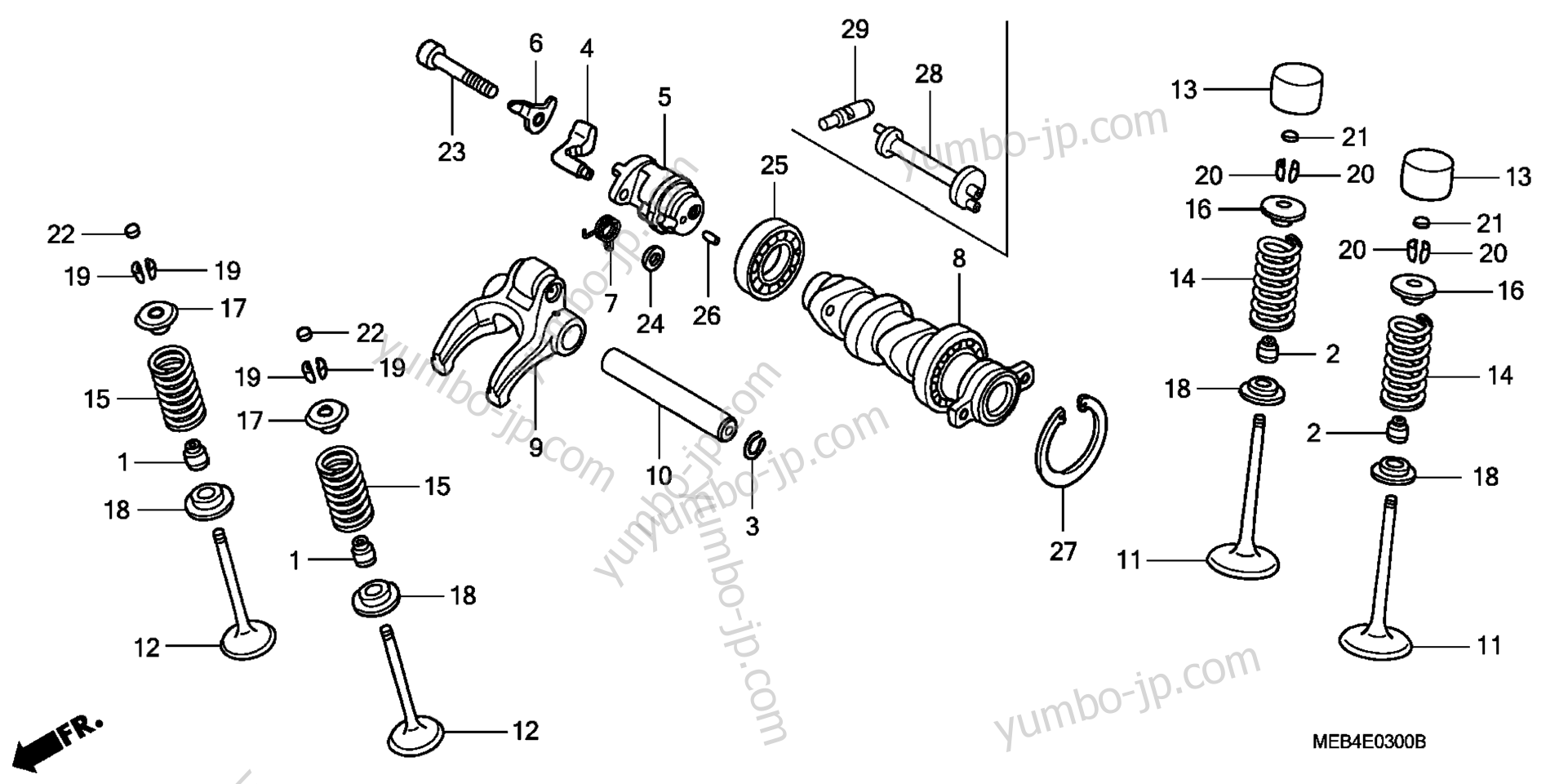 CAMSHAFT / VALVE for motorcycles HONDA CRF450R 2A/A 2008 year