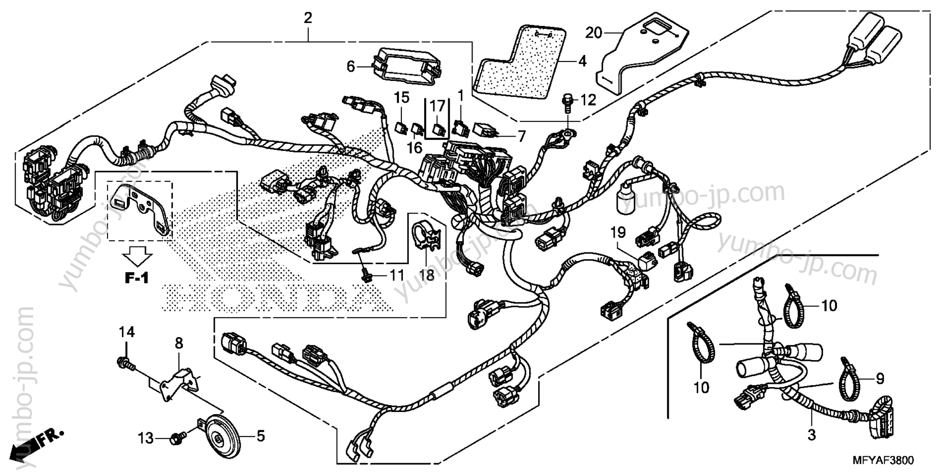 WIRE HARNESS / HORN for motorcycles HONDA VT1300CT A 2012 year