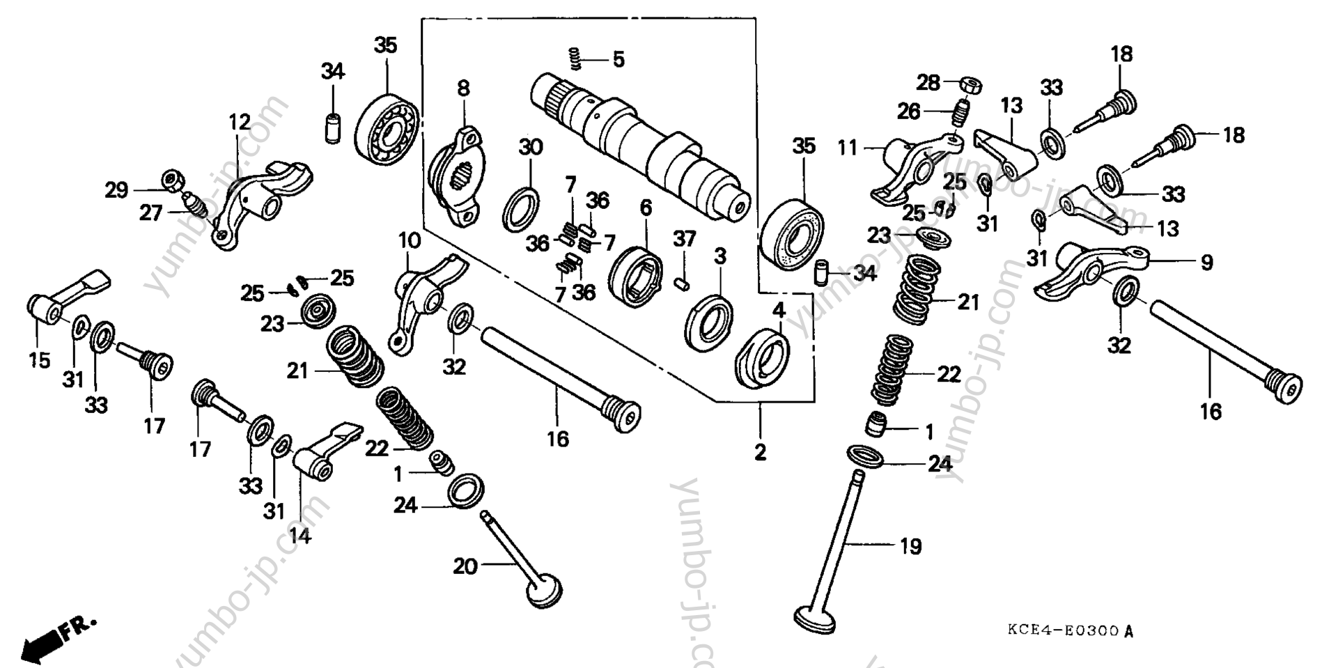 CAMSHAFT for motorcycles HONDA XR250R A/A 2004 year