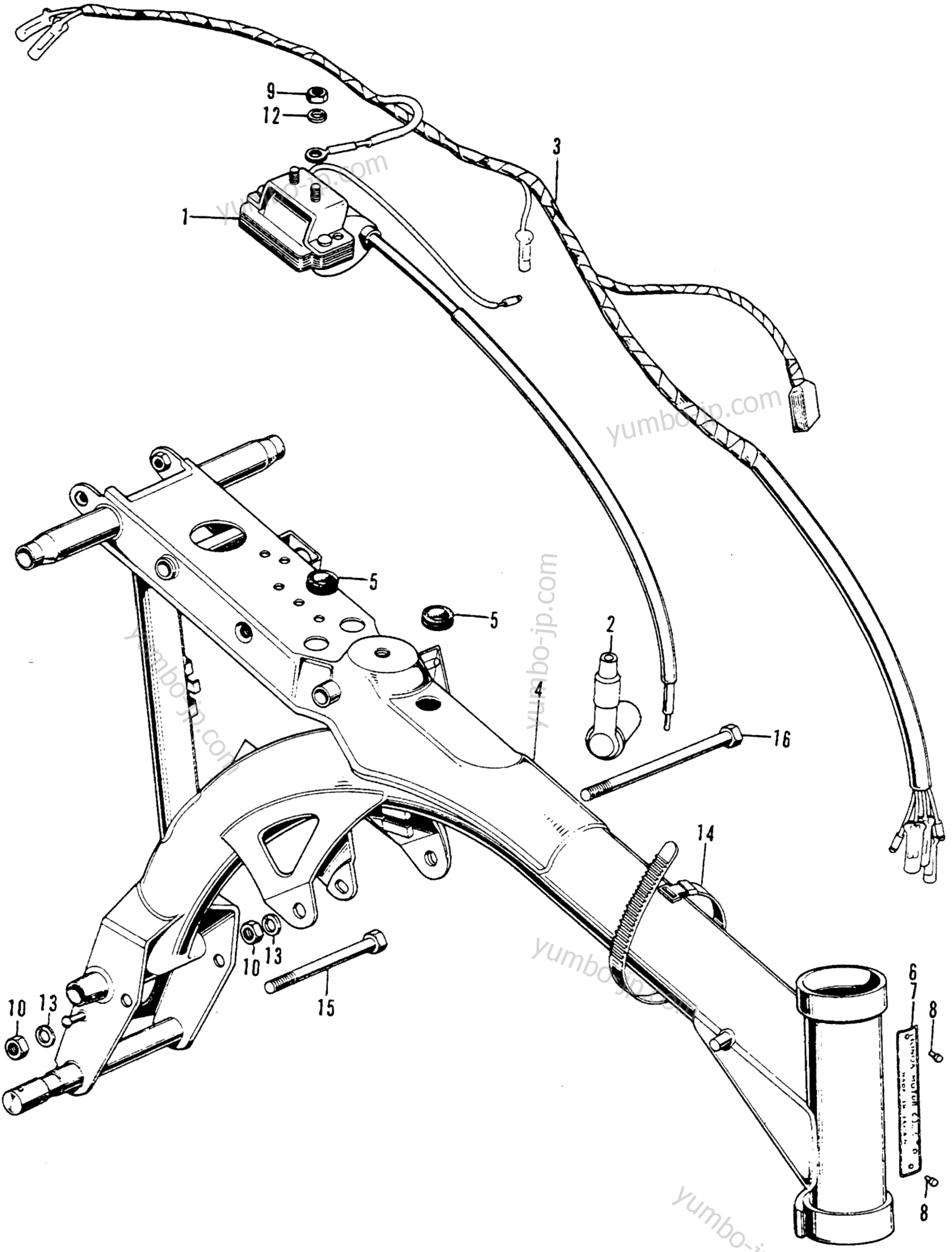 FRAME / WIRE HARNESS for motorcycles HONDA Z50A A 1978 year