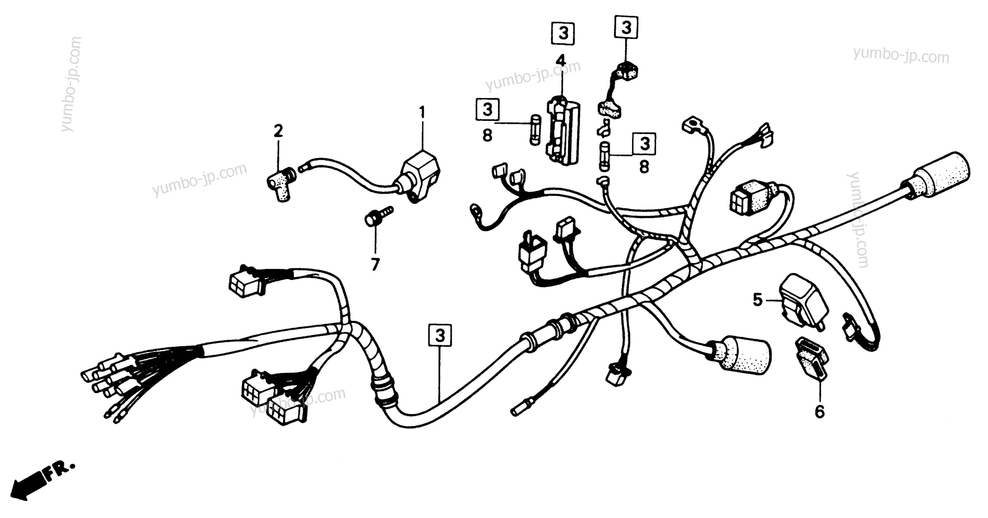 WIRE HARNESS for motorcycles HONDA NS50F A 1990 year