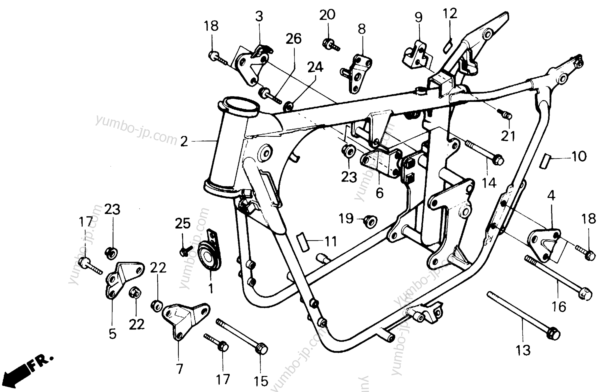 FRAME for motorcycles HONDA CMX450C A 1987 year