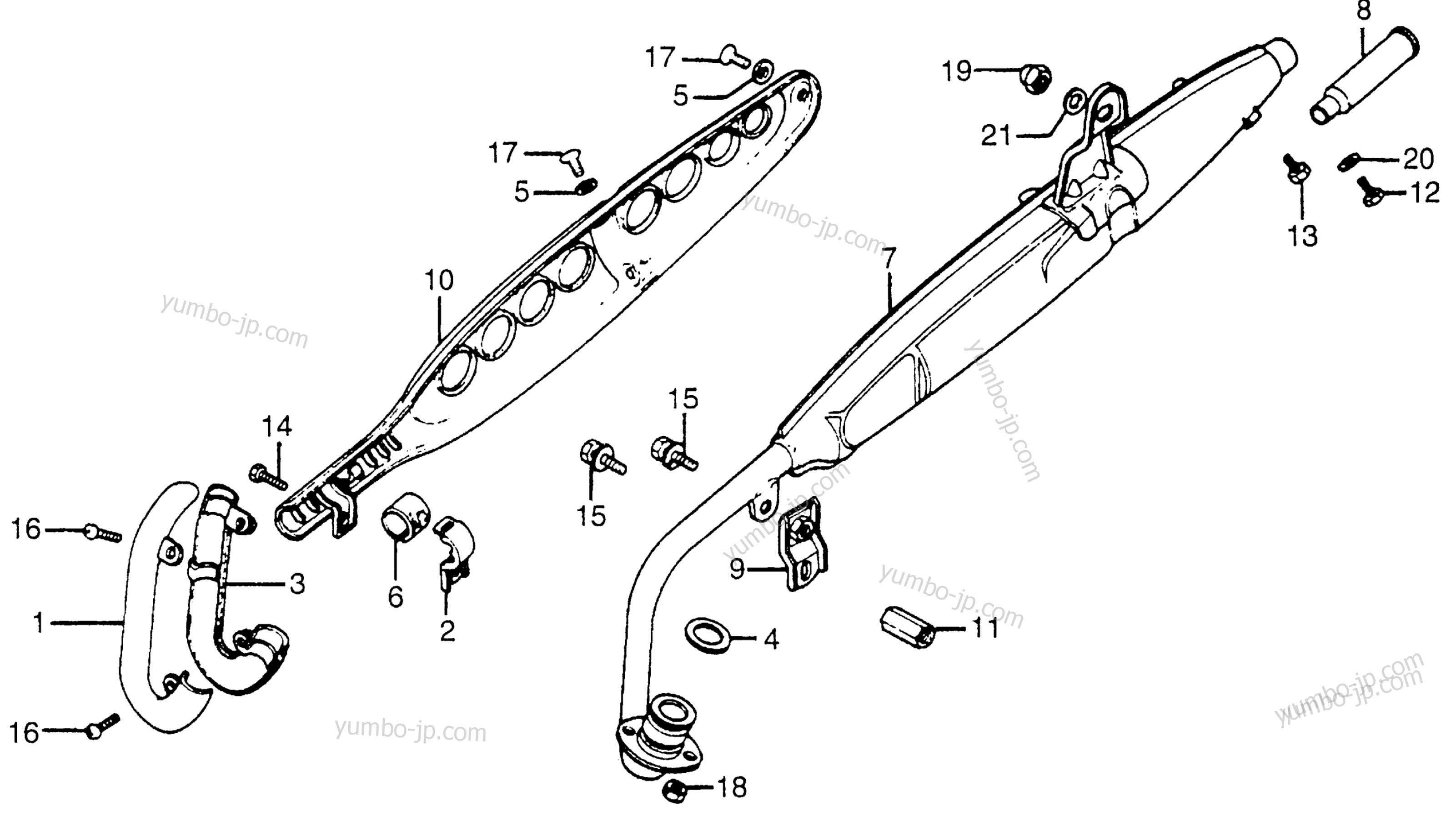 MUFFLER for motorcycles HONDA CT70 A 1981 year