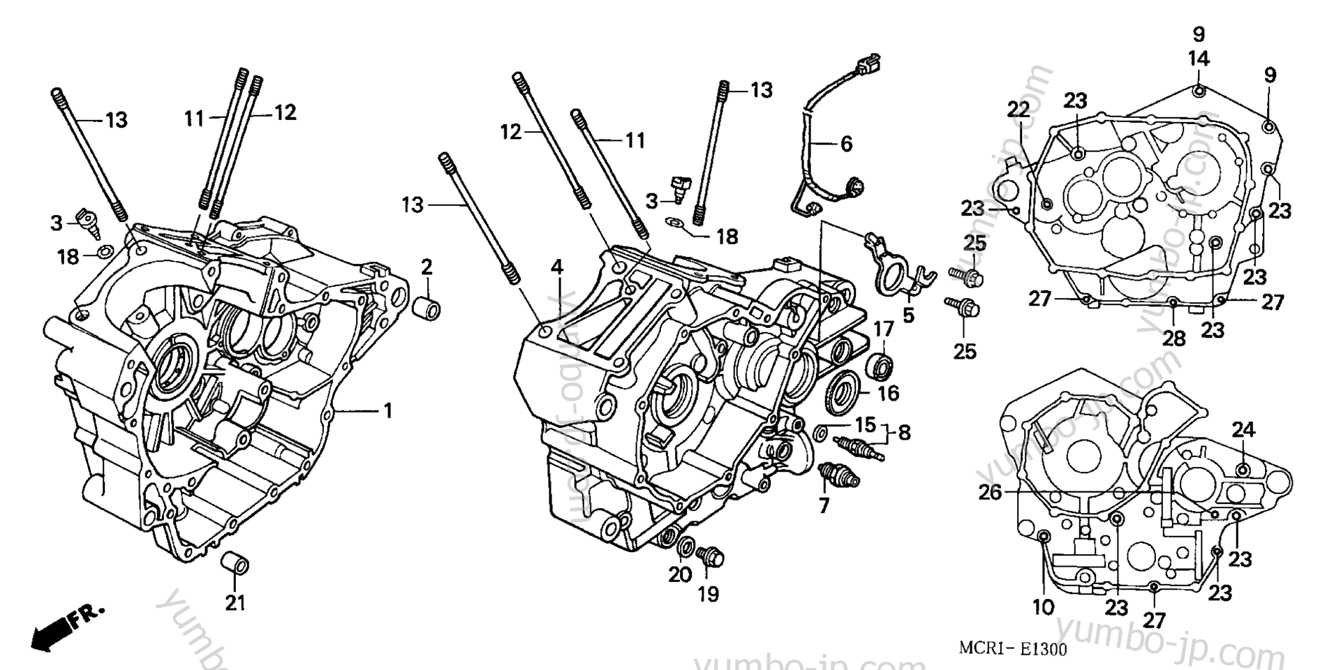 CRANKCASE for motorcycles HONDA VT750DCB A 2006 year