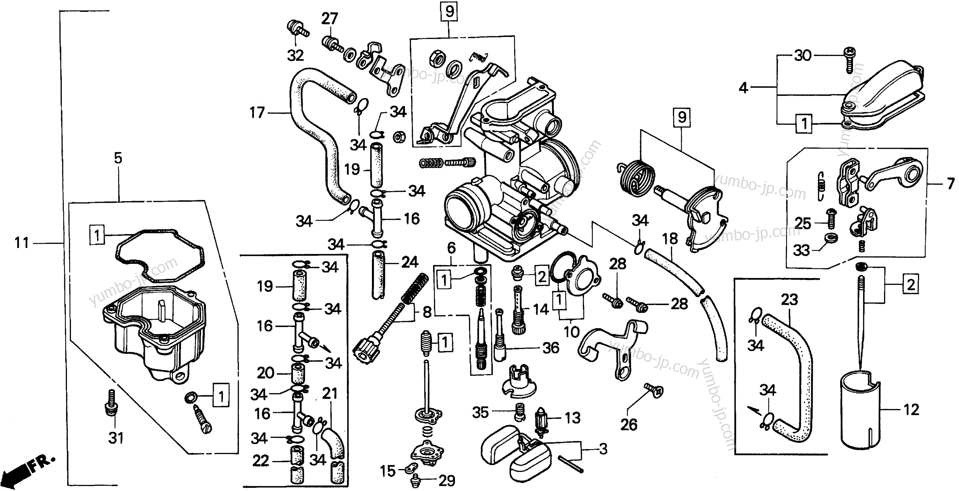 Карбюратор для мотоциклов HONDA XR250L A 1993 г.