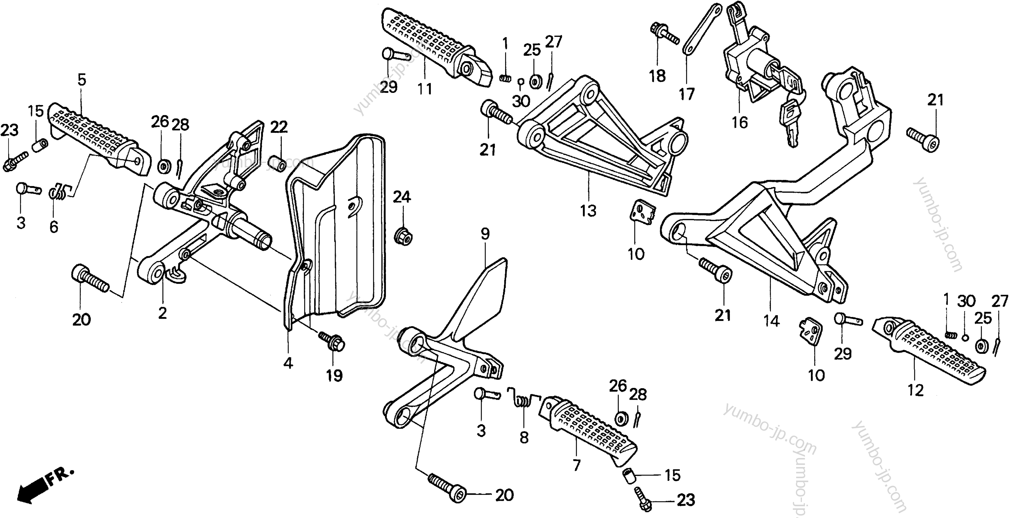 STEP for motorcycles HONDA VFR750F A 1996 year