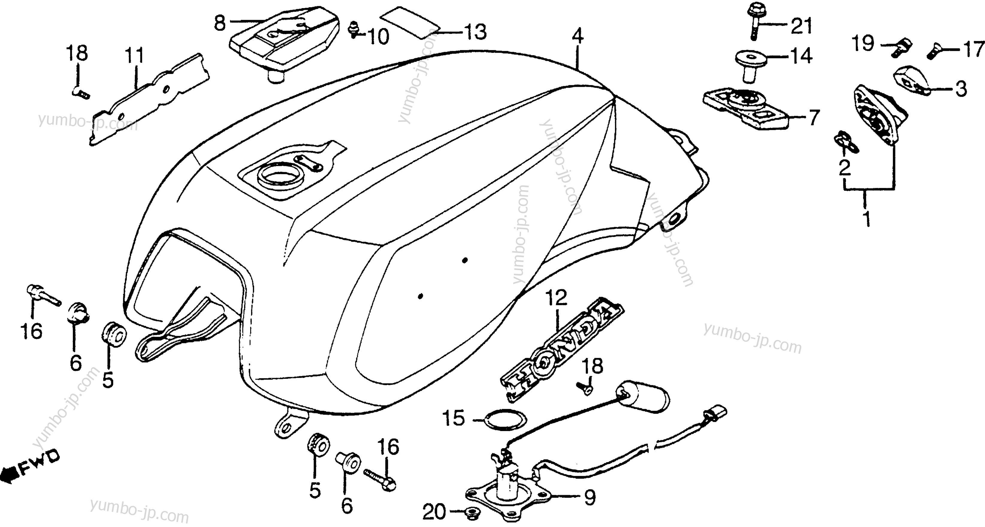 FUEL TANK for motorcycles HONDA VF1100S A 1985 year