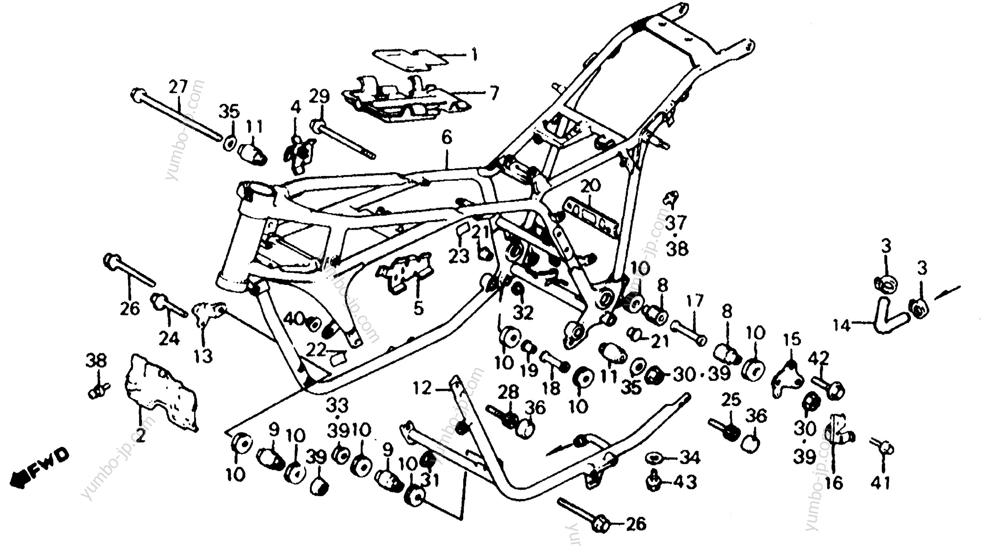 FRAME for motorcycles HONDA VF700C AC 1985 year