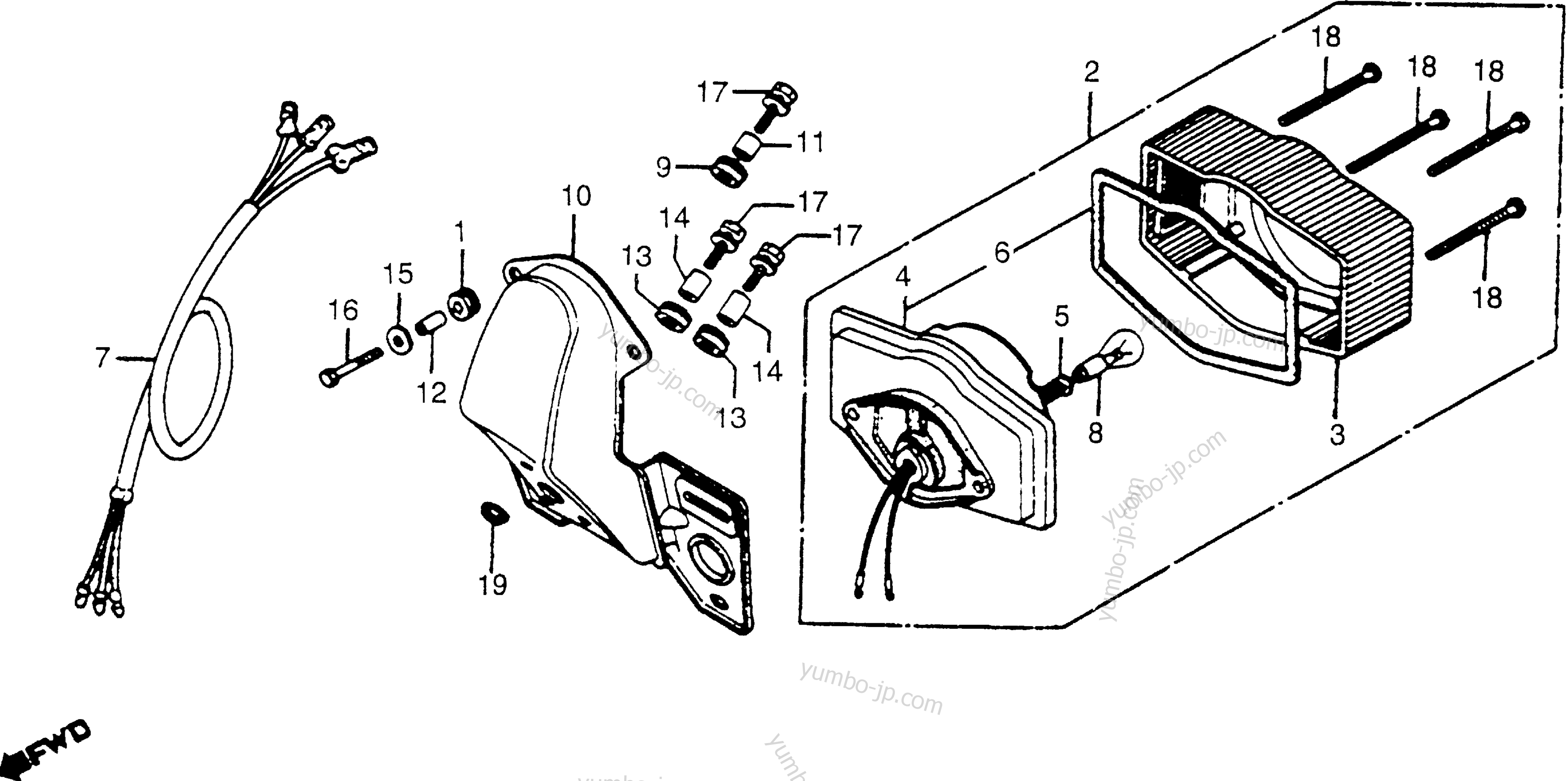 TAILLIGHT for motorcycles HONDA CB650 A 1979 year