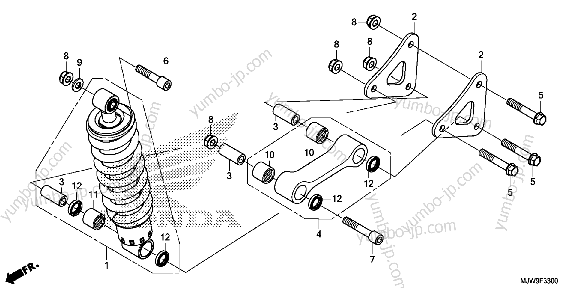 REAR SHOCK ABSORBER для мотоциклов HONDA CB500F AC 2016 г.