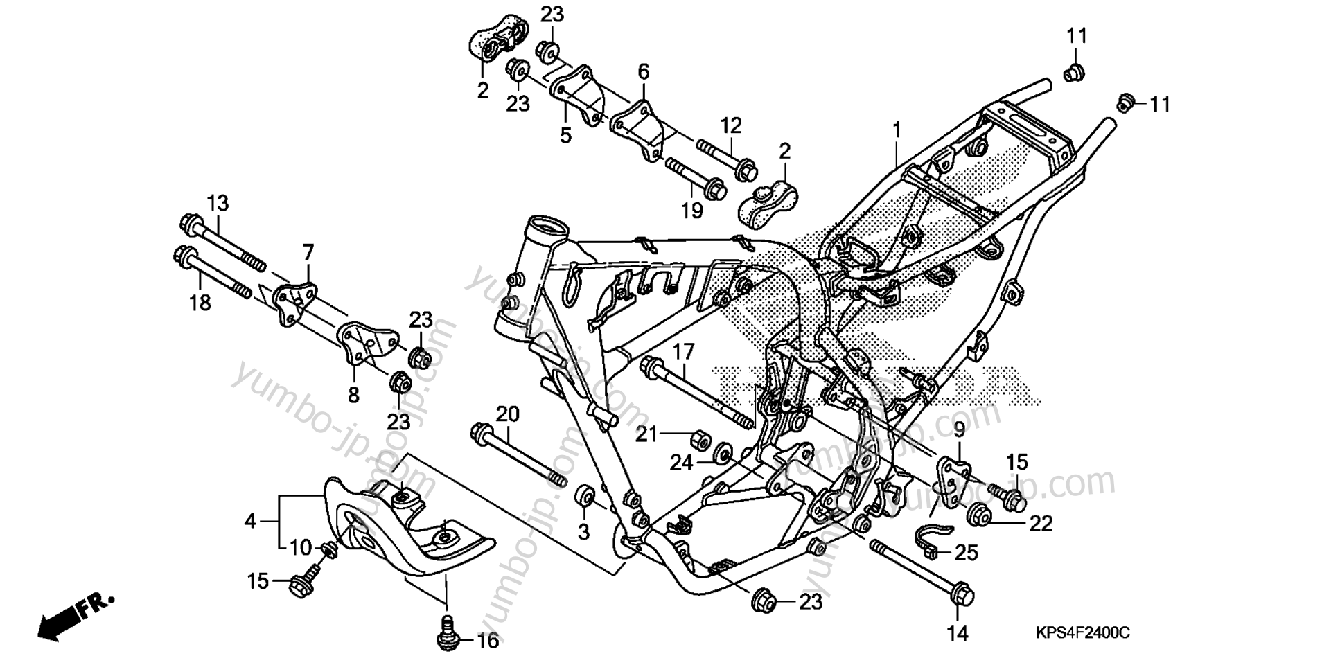 FRAME for motorcycles HONDA CRF230F A 2005 year