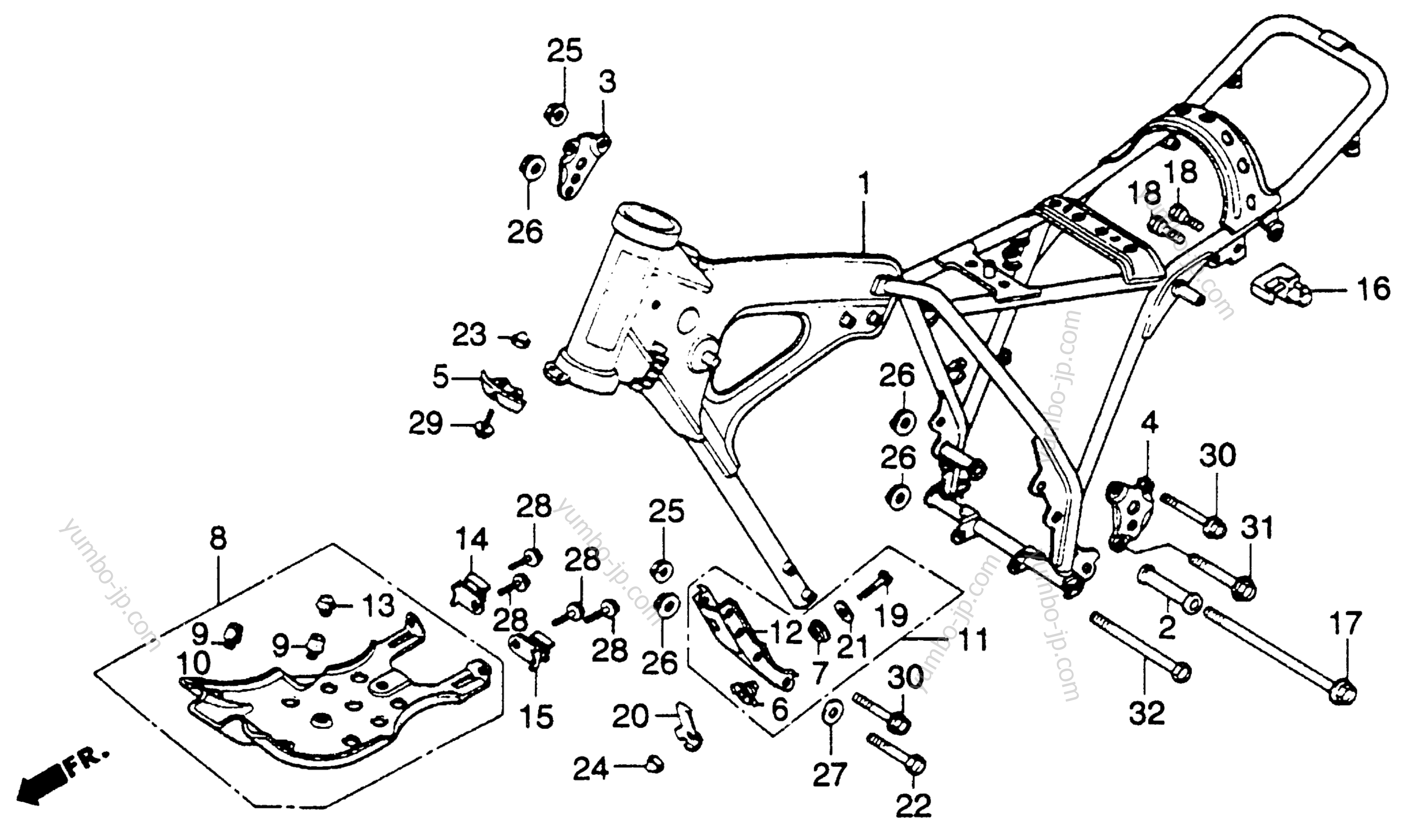 YUMBO | spare parts catalog for мотоцикла HONDA XL250S A 1978 year