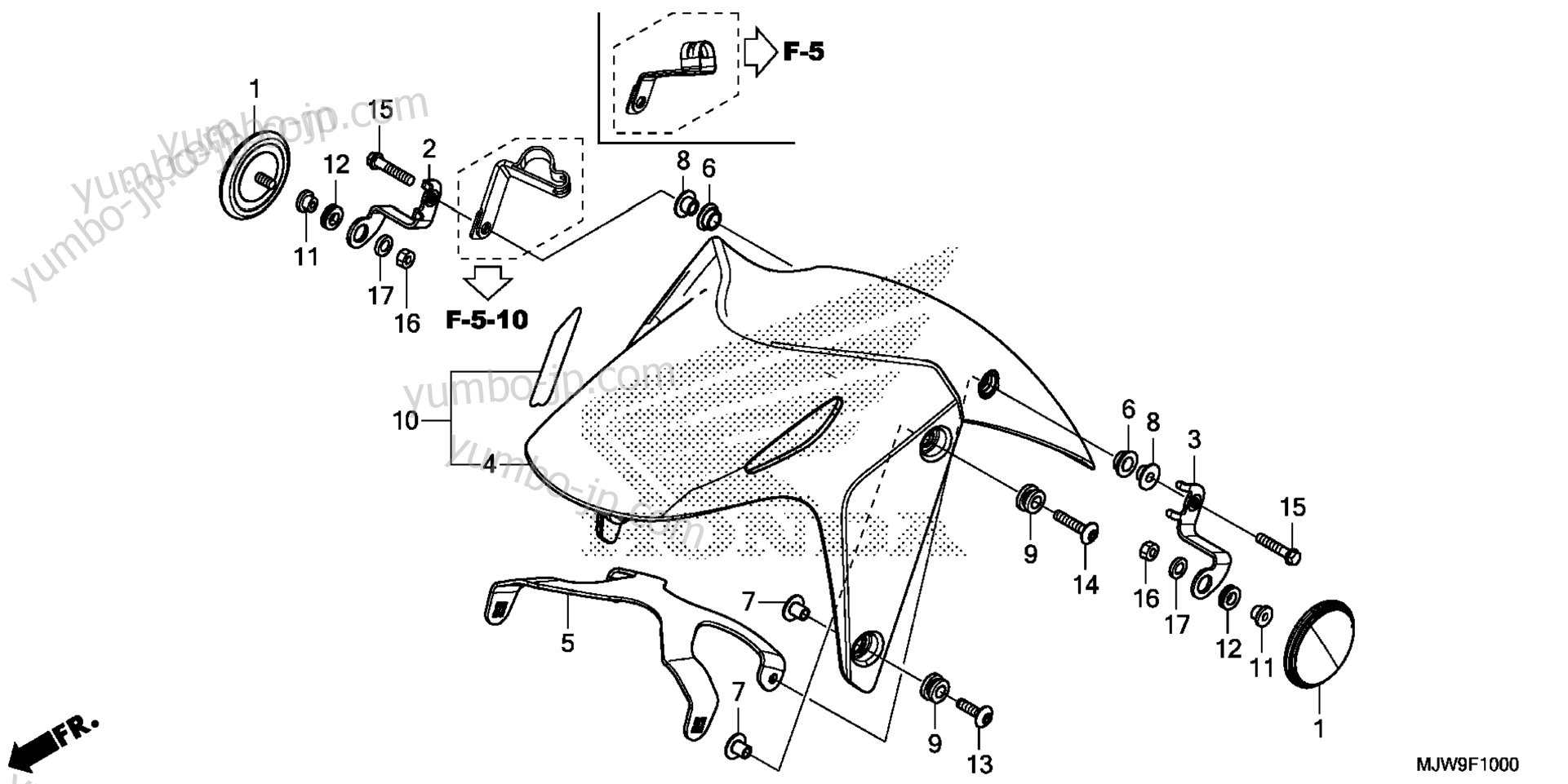 FRONT FENDER для мотоциклов HONDA CB500F A 2016 г.