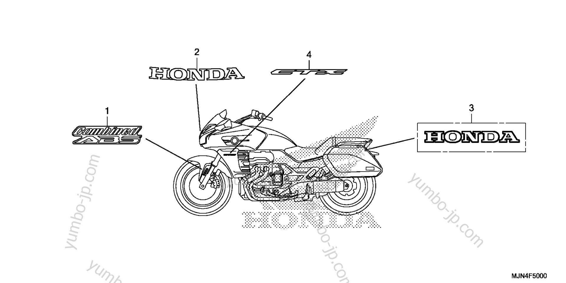 MARK / EMBLEM for motorcycles HONDA CTX1300A AC 2014 year