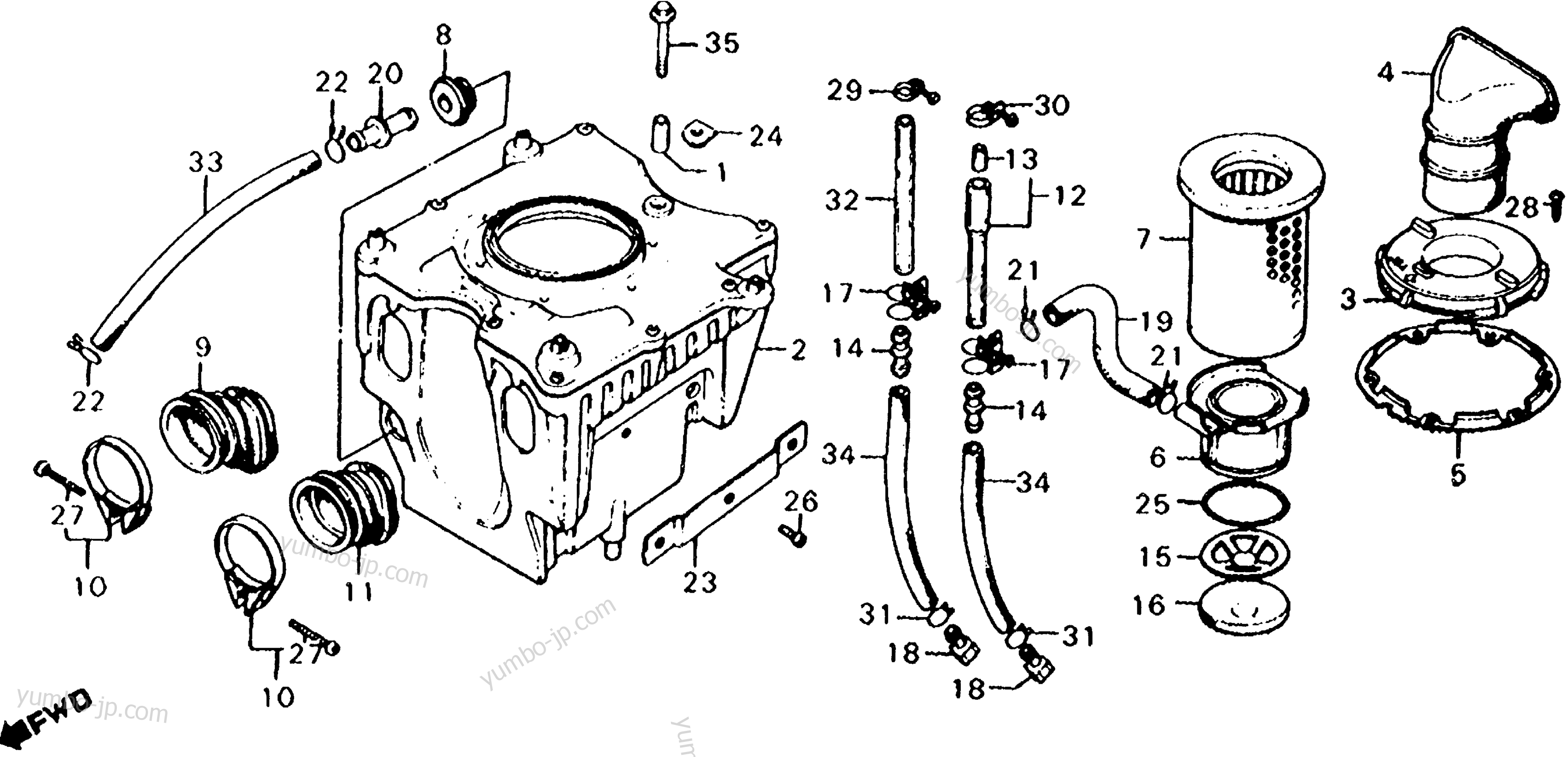 AIR CLEANER for motorcycles HONDA CX500D A 1980 year