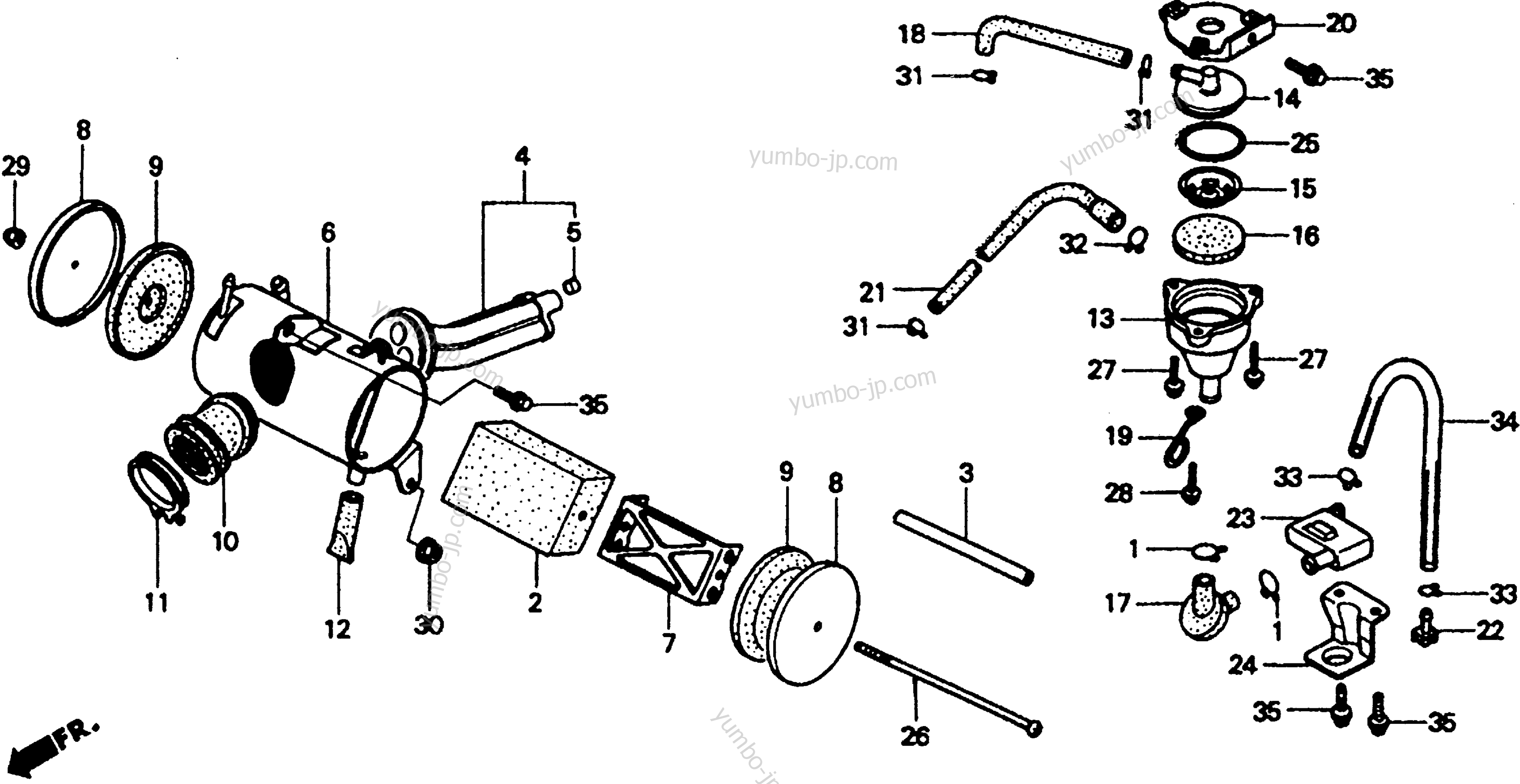 AIR CLEANER for motorcycles HONDA CT70 A 1991 year