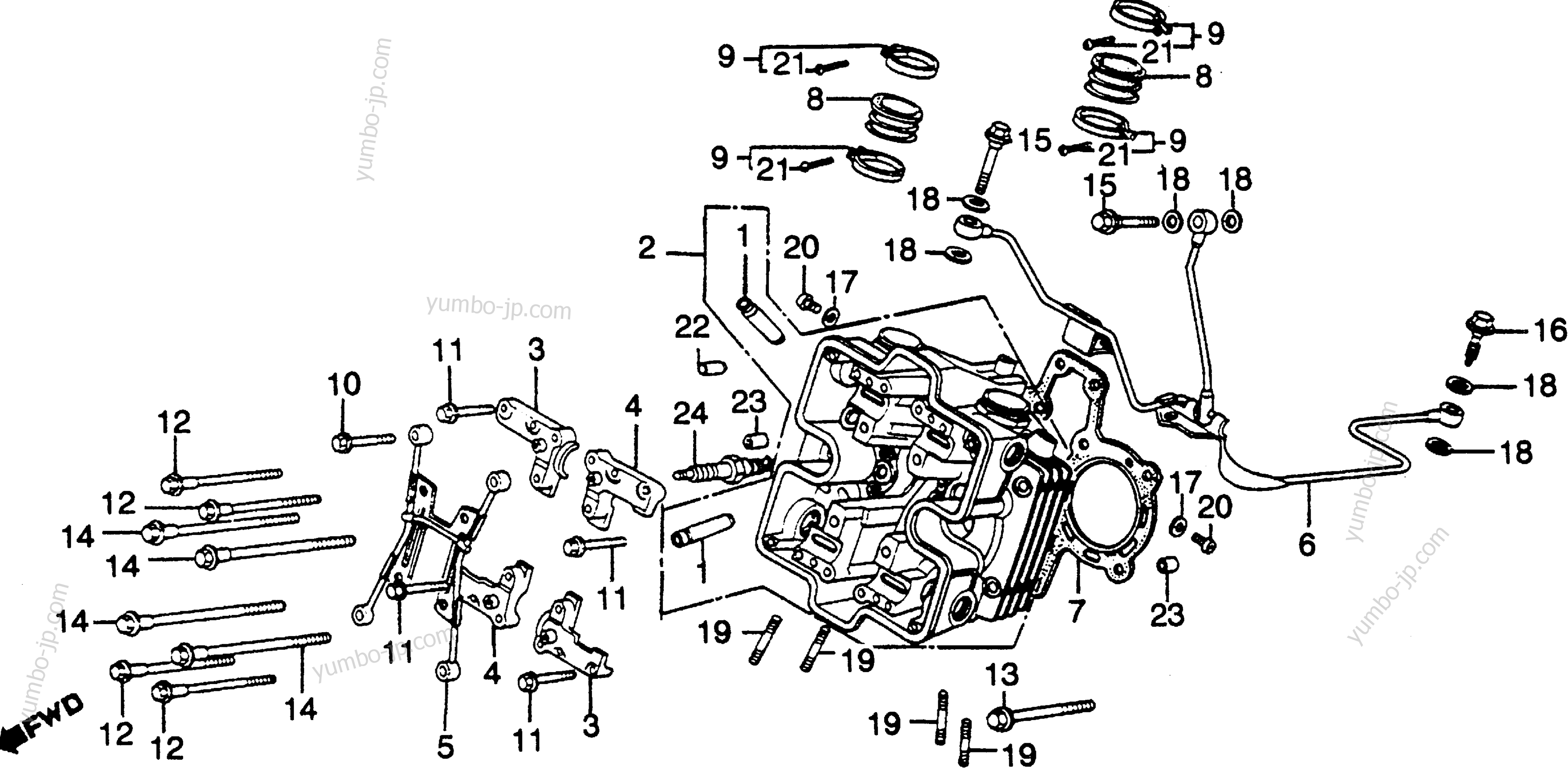 FRONT CYLINDER HEAD for motorcycles HONDA VF750F A 1983 year