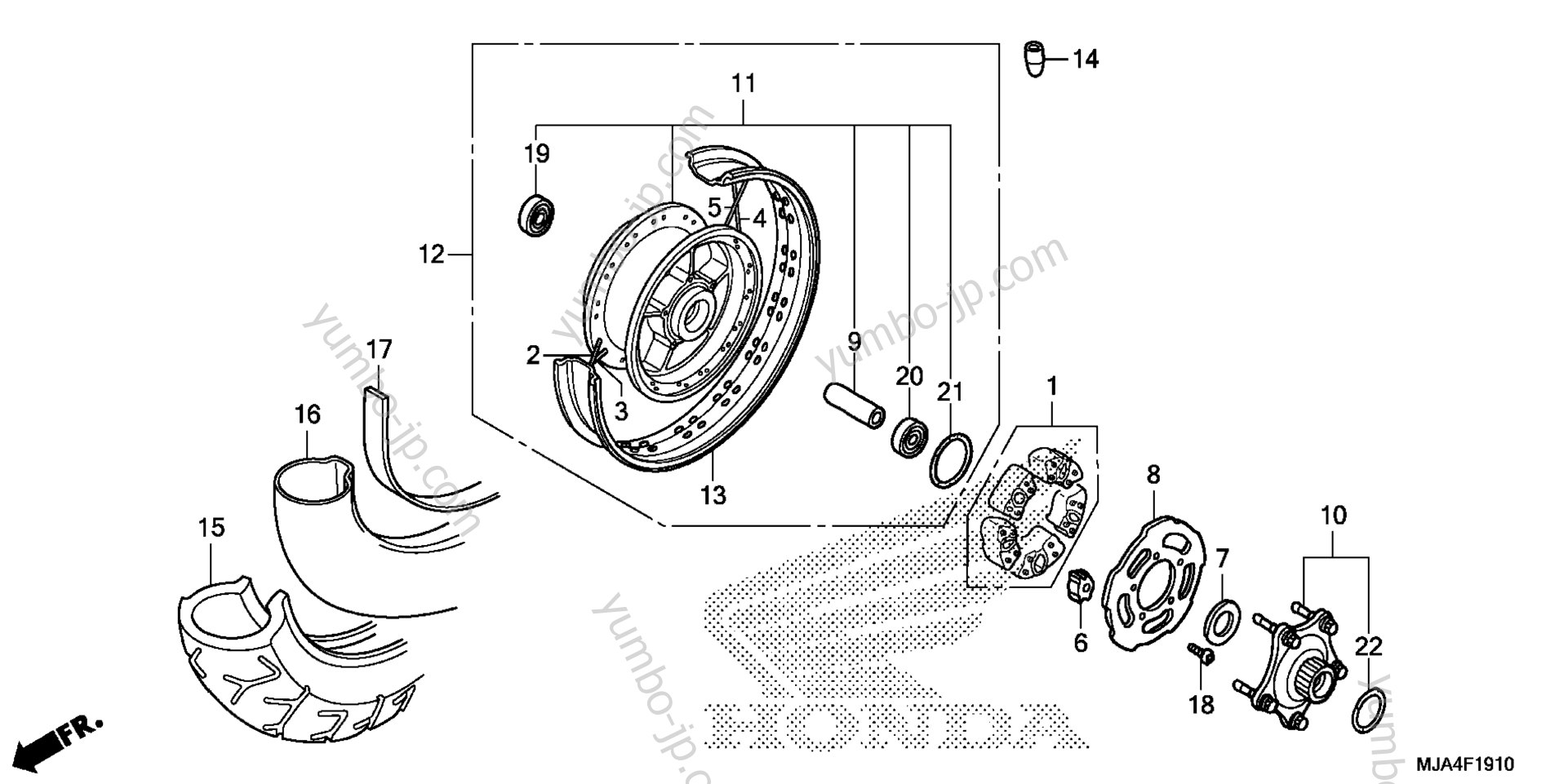 REAR WHEEL (1) for motorcycles HONDA VT750CA AC 2012 year