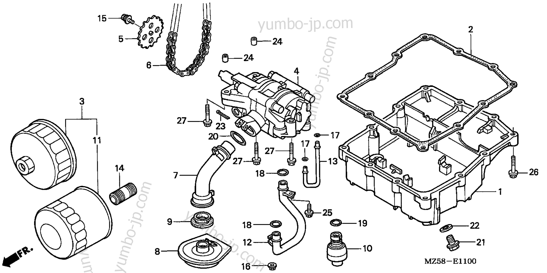 OIL PUMP for motorcycles HONDA VF750C A 2003 year
