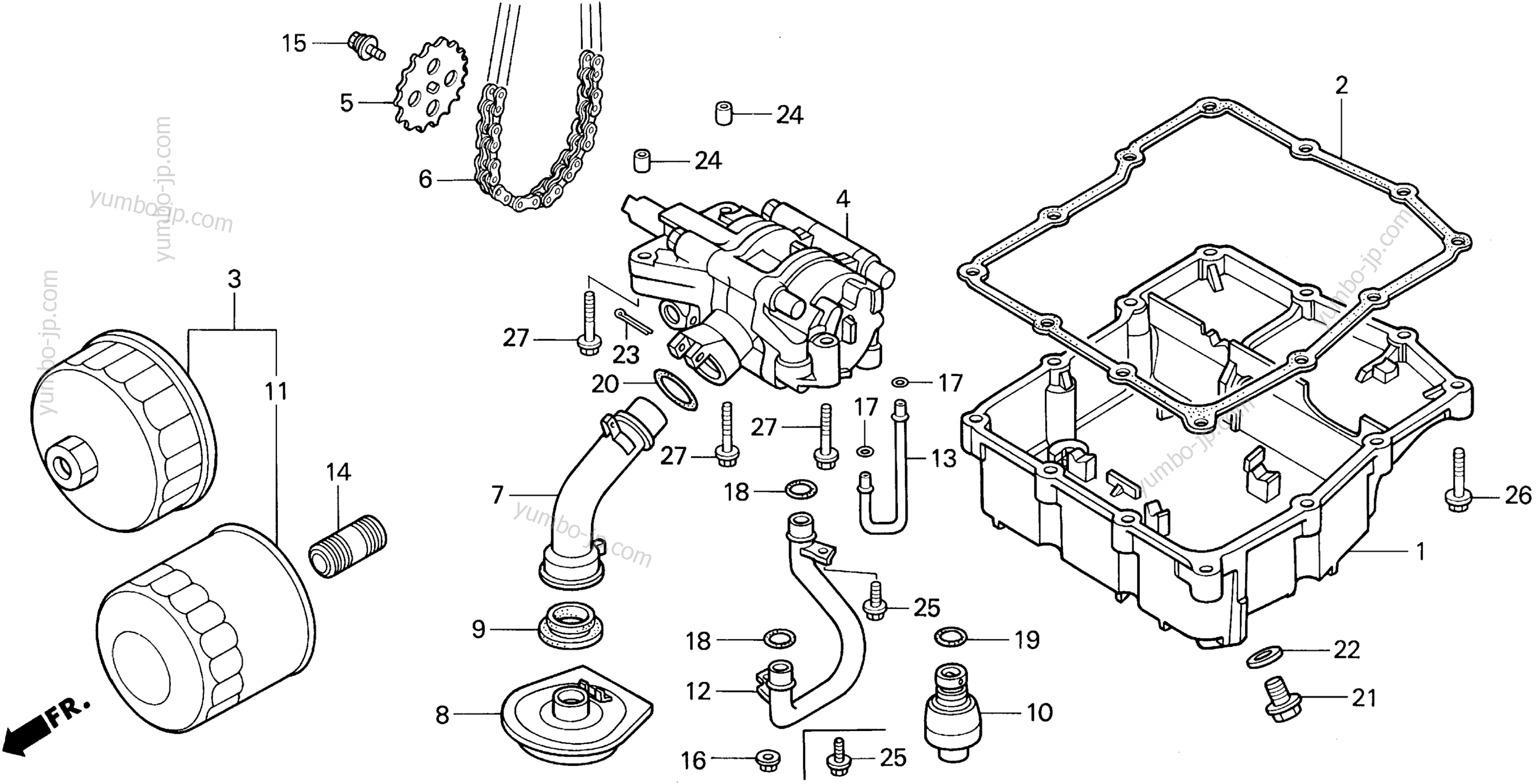 OIL PUMP for motorcycles HONDA VF750CD AC 1995 year