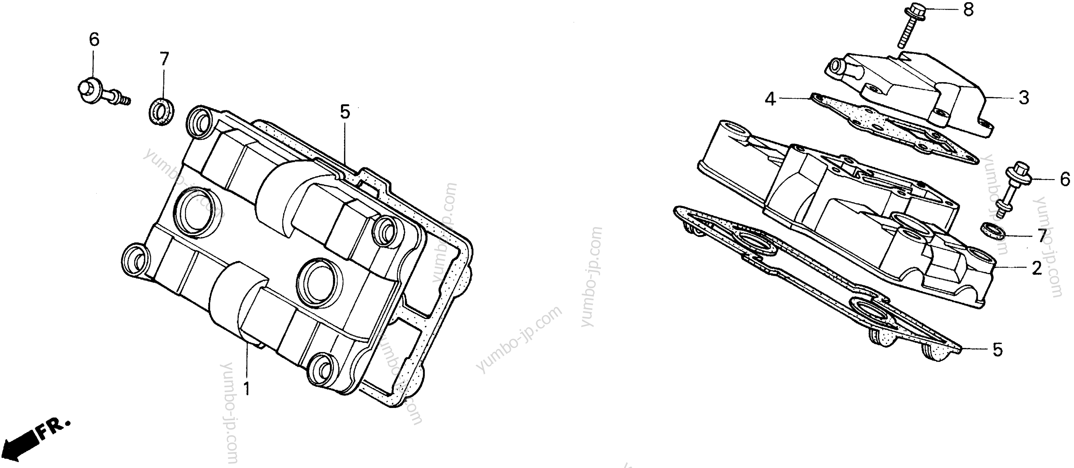 CYLINDER HEAD COVER for motorcycles HONDA VFR750F A 1993 year