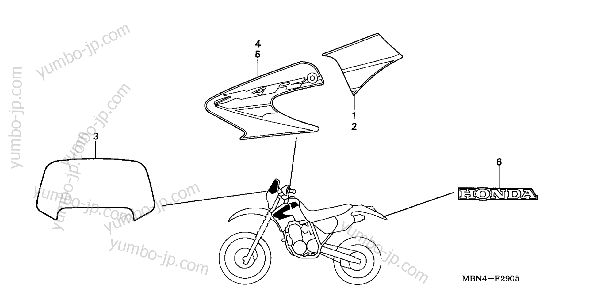 STRIPES ('05) для мотоциклов HONDA XR650R A/B 2005 г.