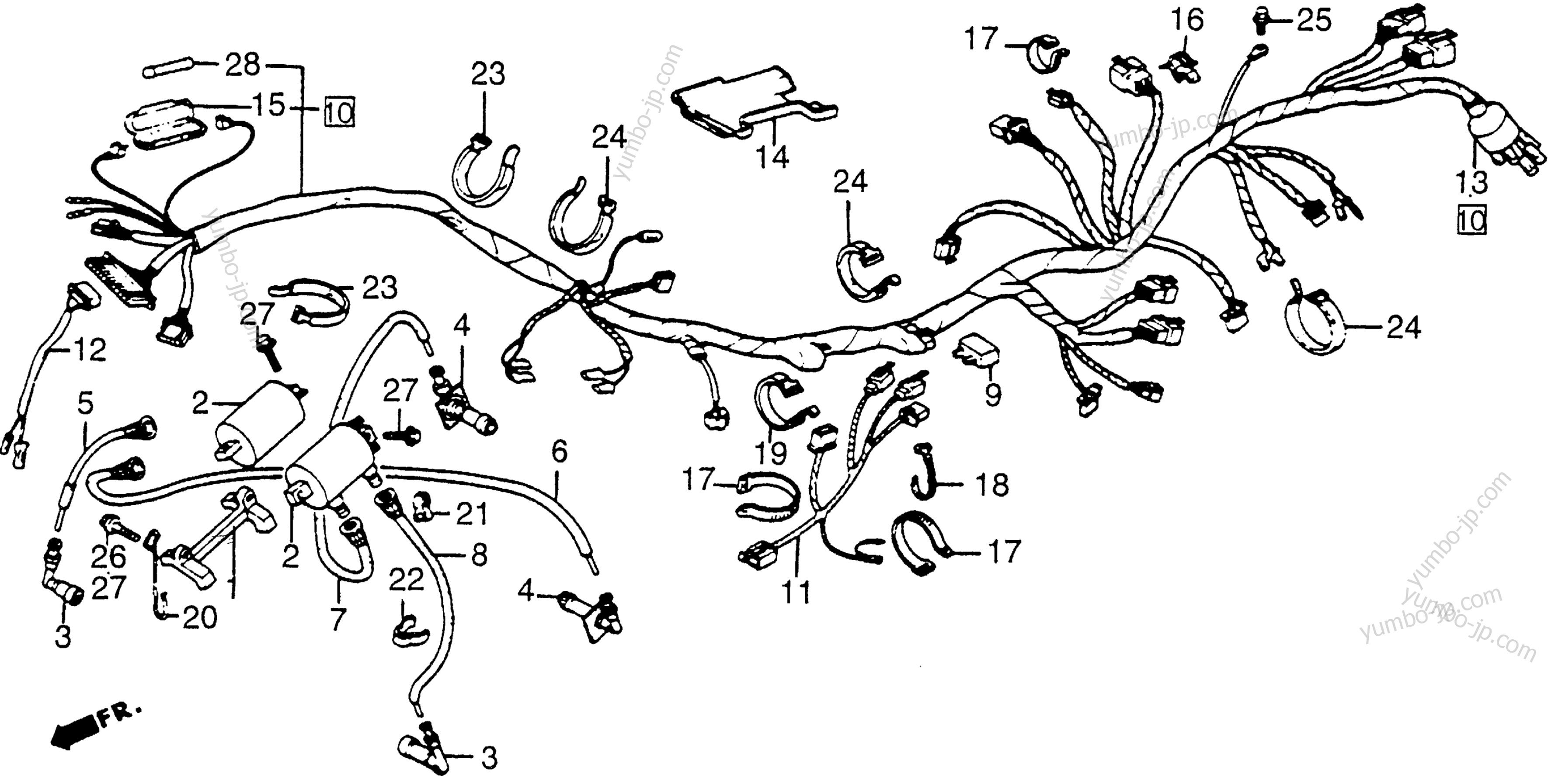 WIRE HARNESS for motorcycles HONDA VT700C AC 1984 year