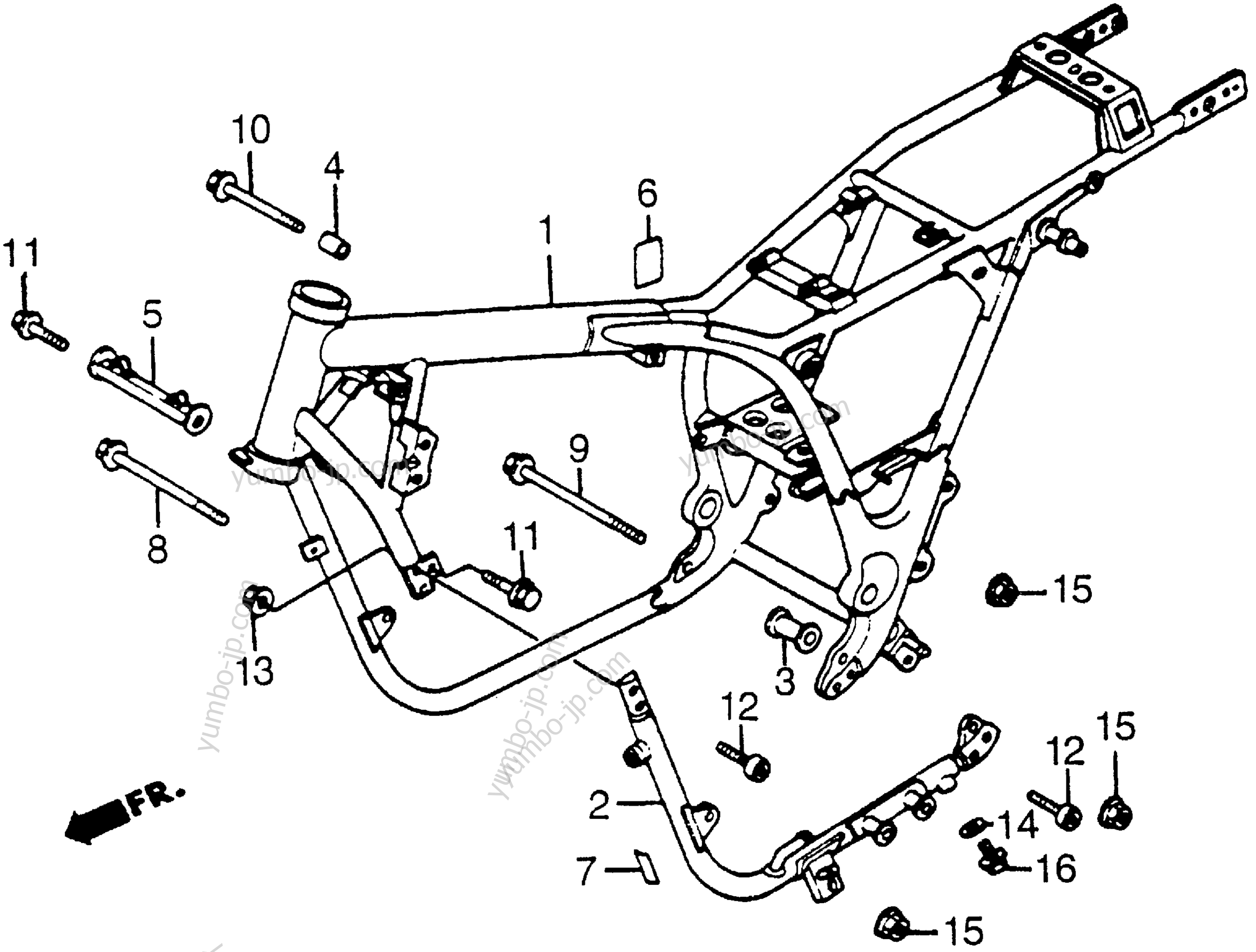 FRAME for motorcycles HONDA VF500C A 1984 year
