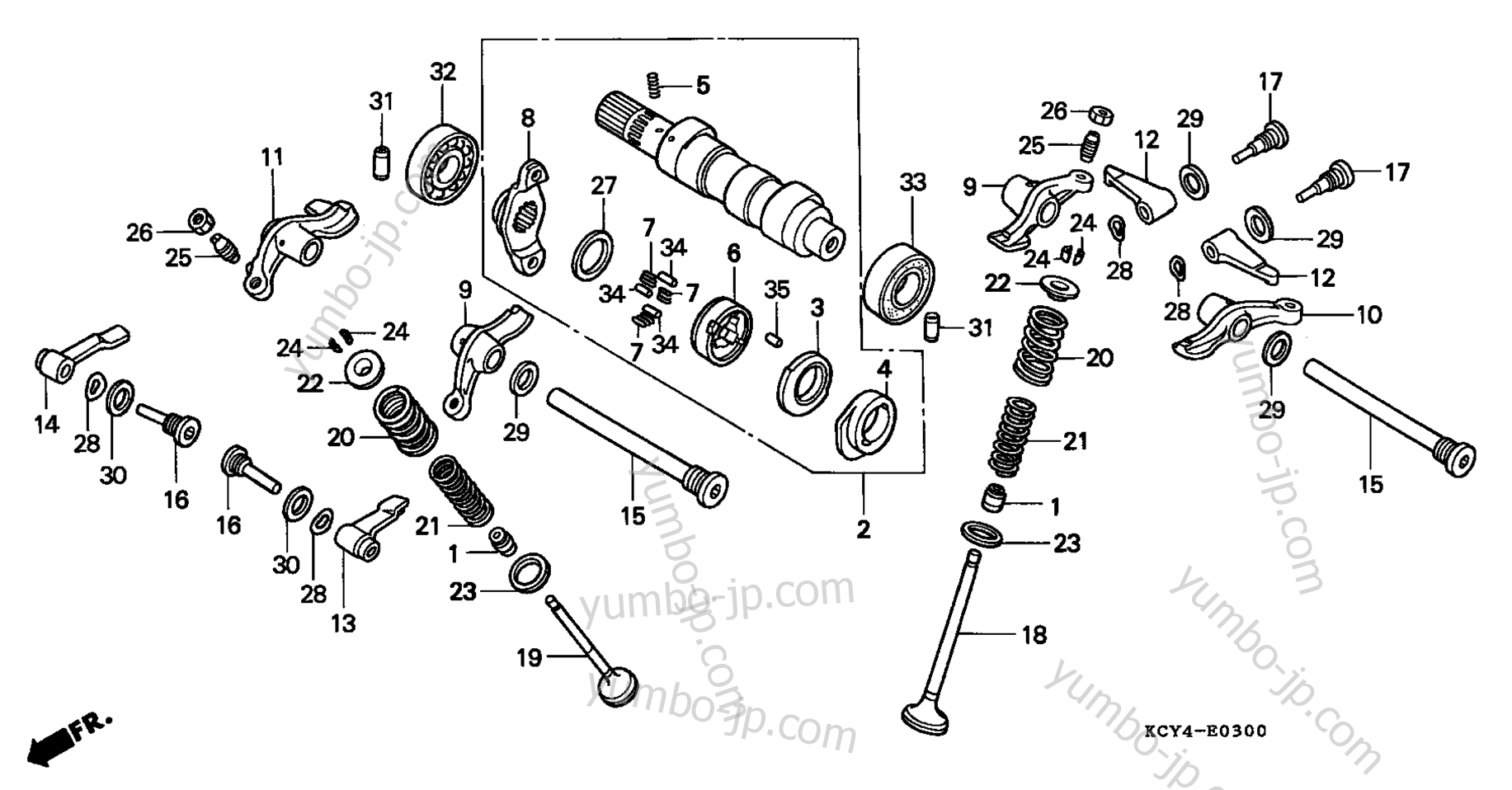 CAMSHAFT for motorcycles HONDA XR400R AC/A 2004 year