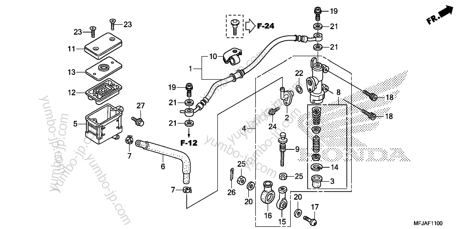 REAR BRAKE MASTER CYLINDER (CBR600RR) для мотоциклов HONDA CBR600RR 2A 2012 г.