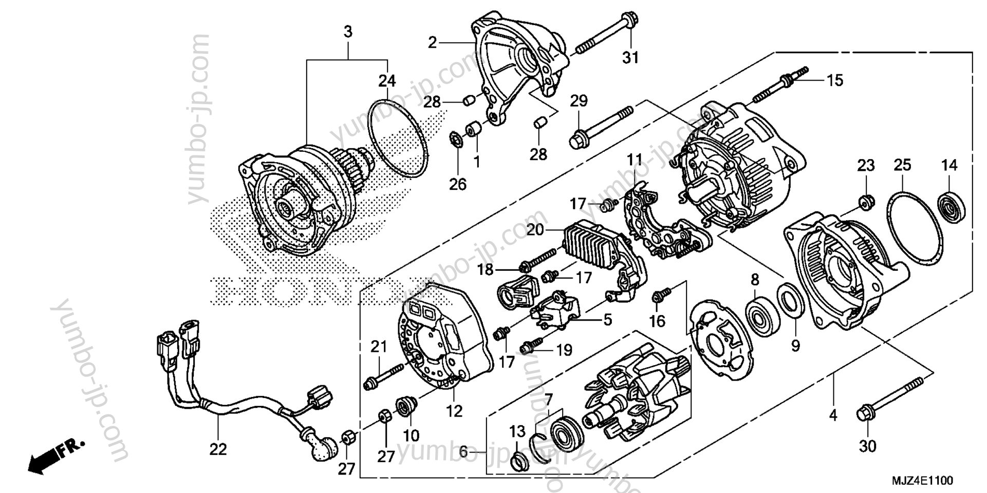 GENERATOR for motorcycles HONDA ST1300PA AC 2015 year