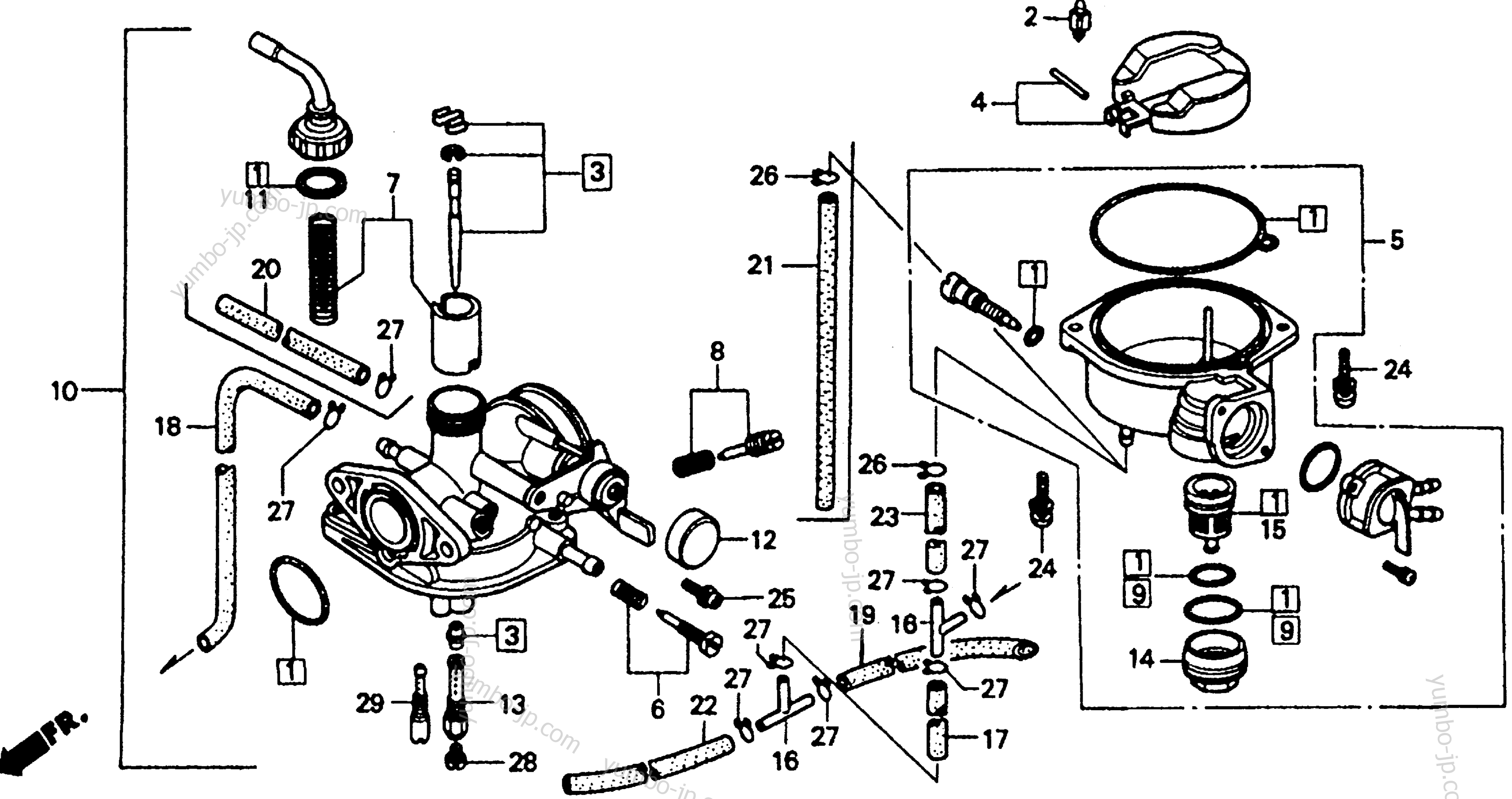 Карбюратор для мотоциклов HONDA CT70 A 1991 г.