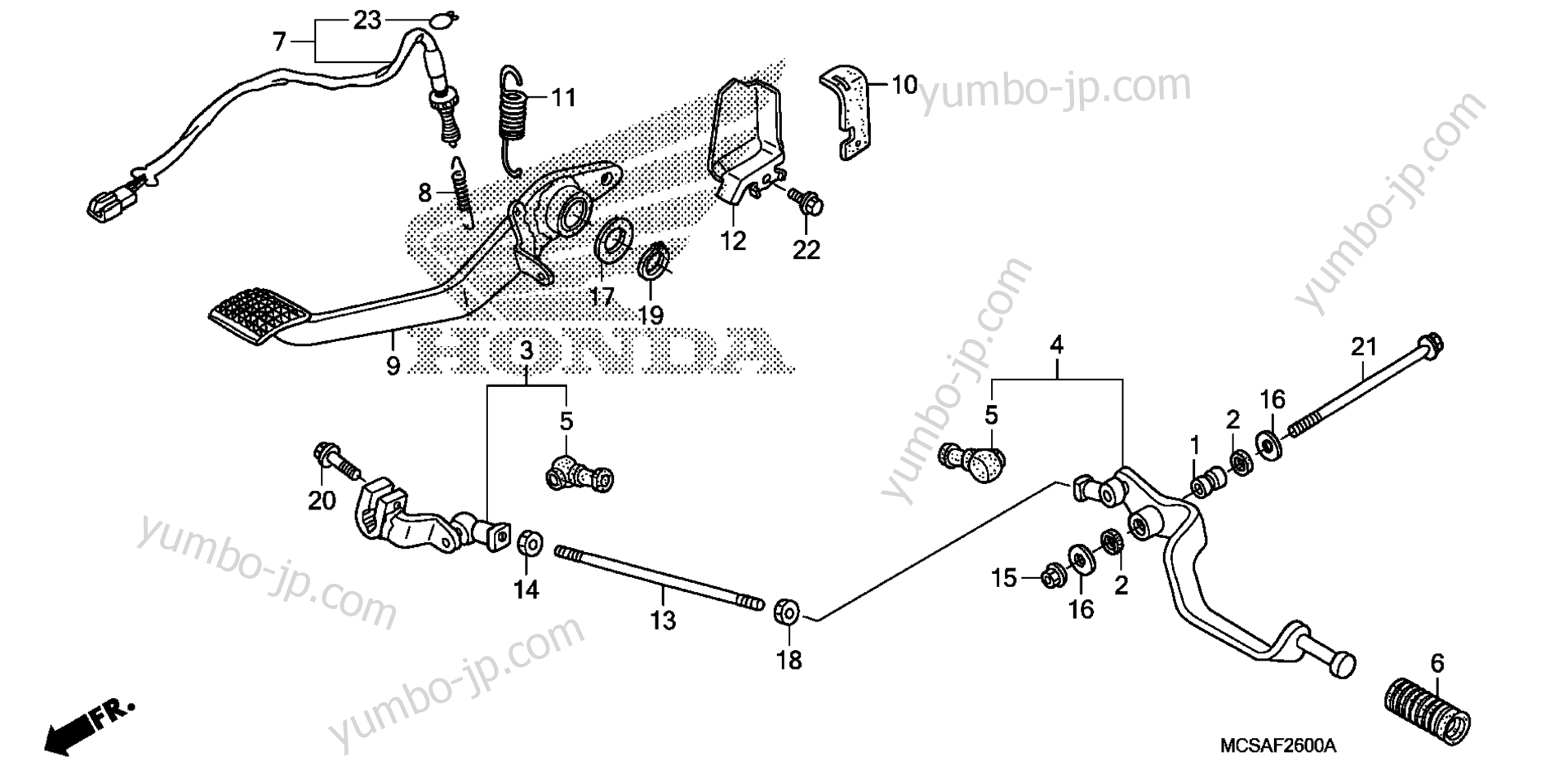 PEDAL для мотоциклов HONDA ST1300A A 2008 г.