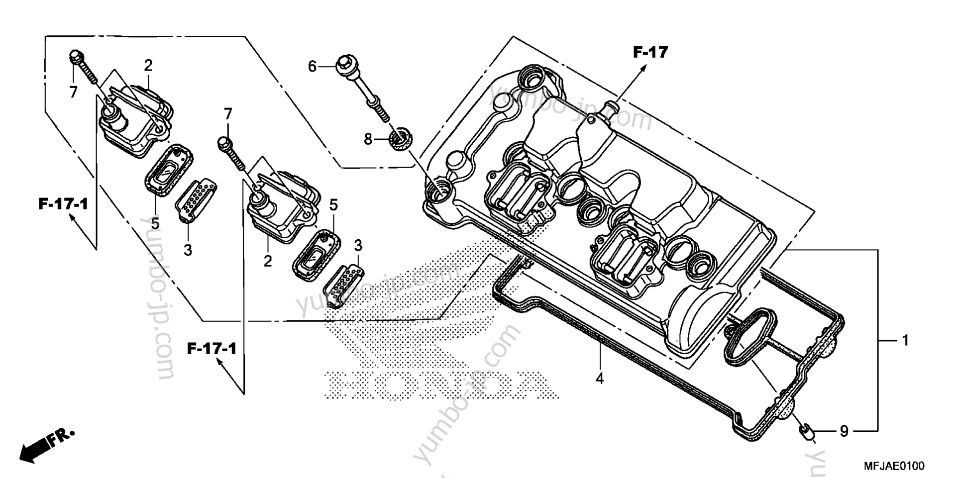 Крышка головки блока цилиндров для мотоциклов HONDA CBR600RR 2A 2012 г.