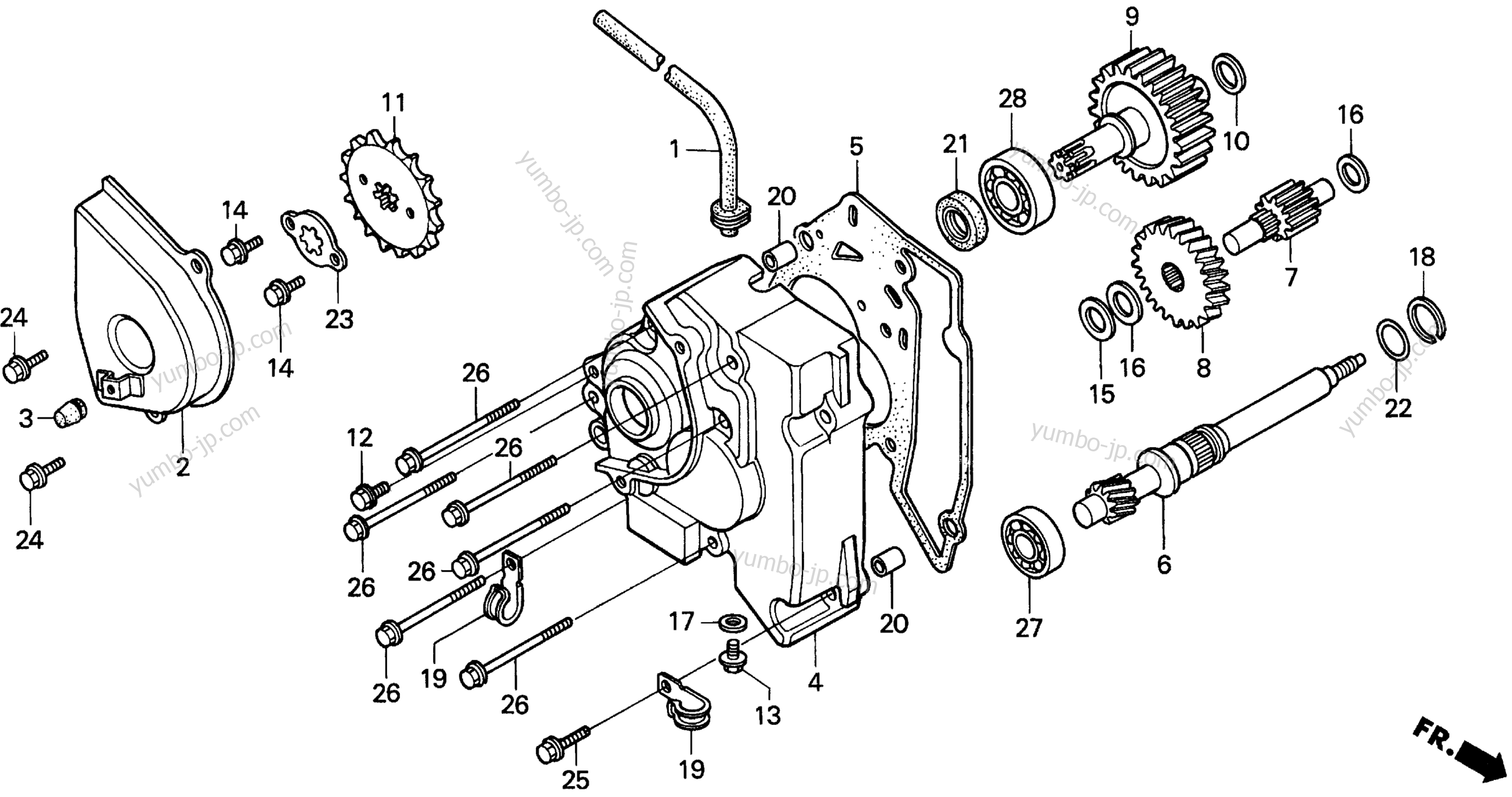 TRANSMISSION for motorcycles HONDA EZ90 A 1993 year