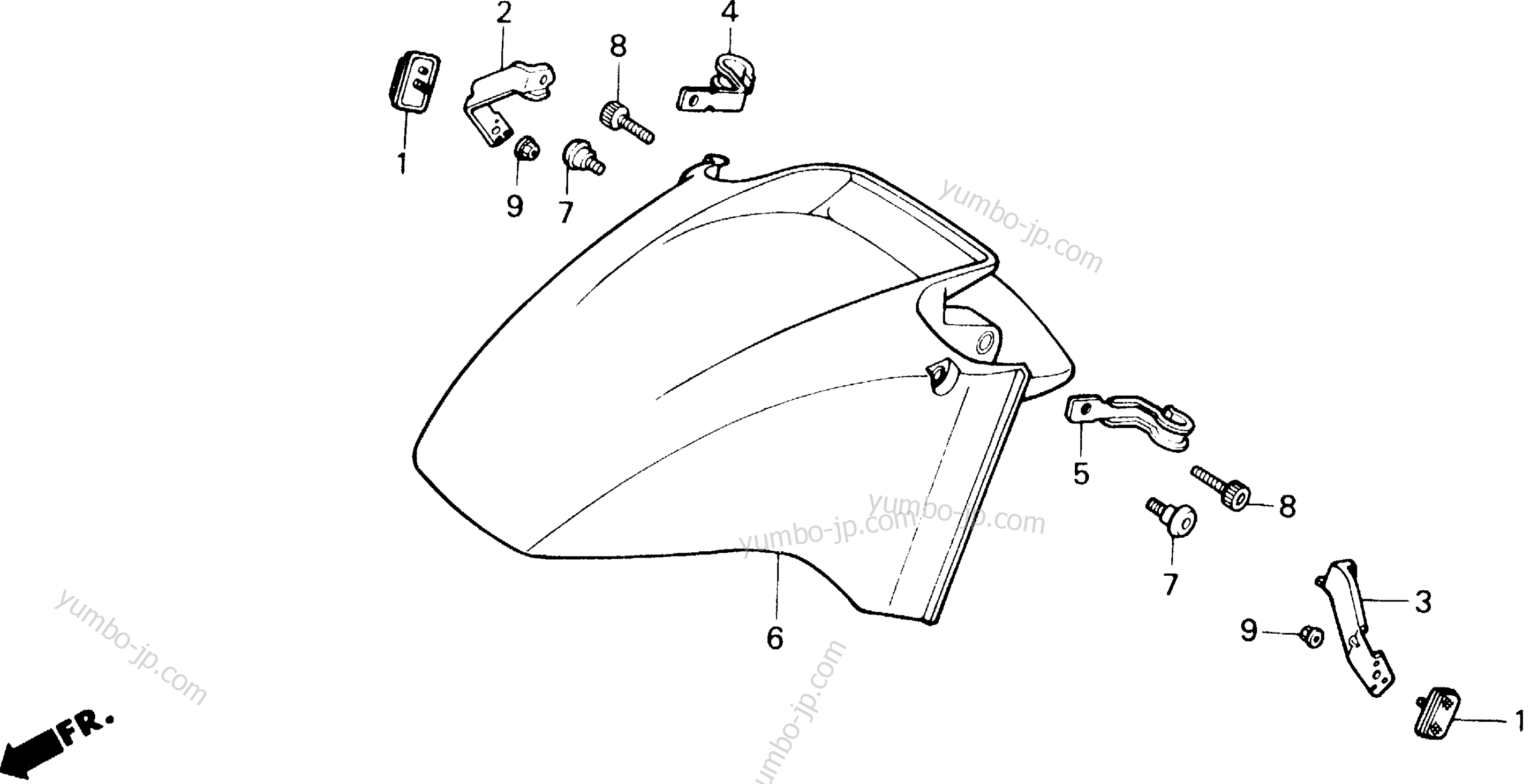 FRONT FENDER for motorcycles HONDA VFR700F2 A 1987 year