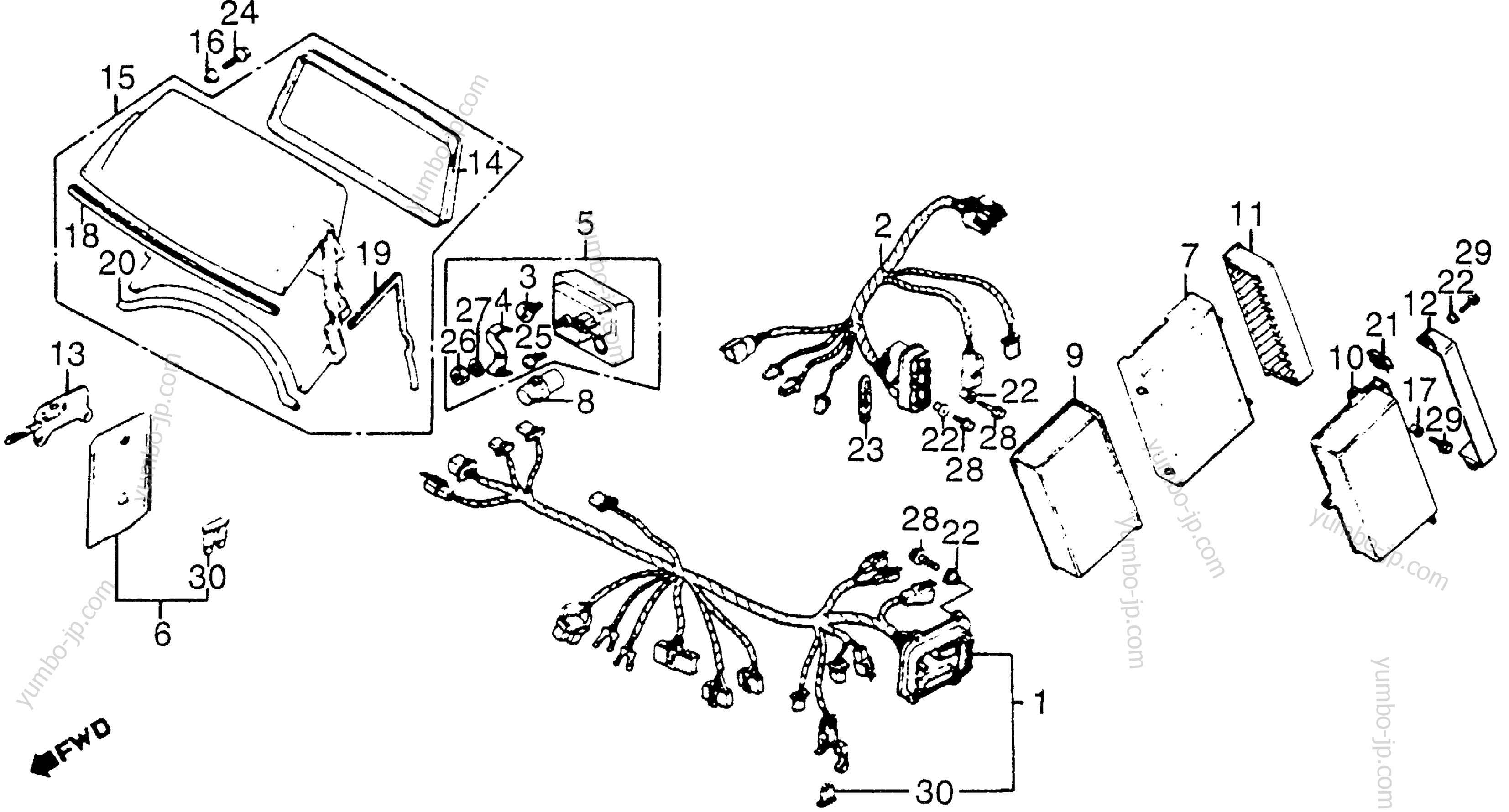 FAIRING WIRE HARNESS for motorcycles HONDA GL1200L A 1985 year