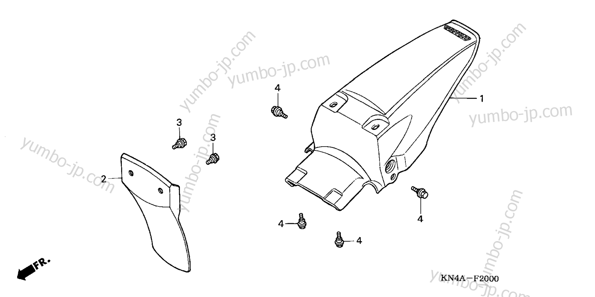 REAR FENDER for motorcycles HONDA XR100R A 2003 year