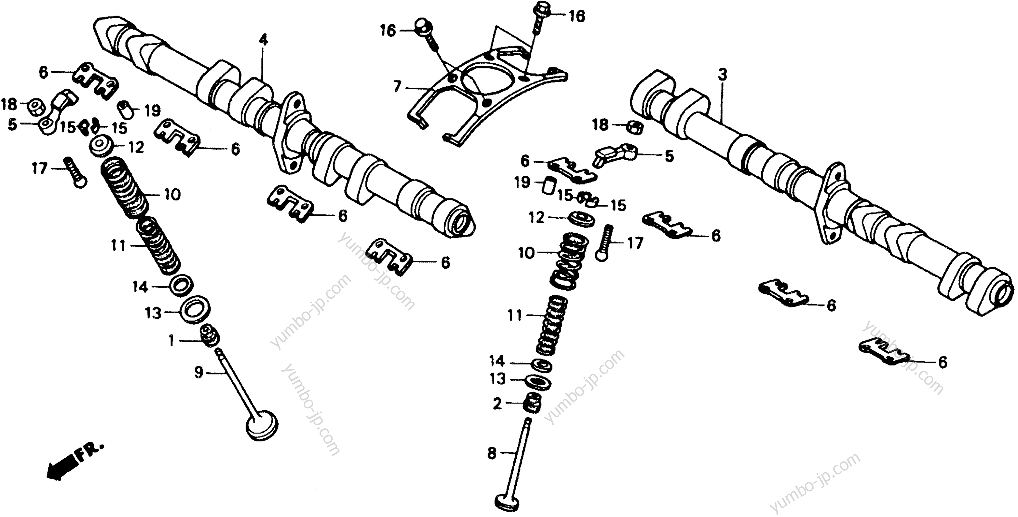 CAMSHAFT for motorcycles HONDA CBR1000F A 1990 year