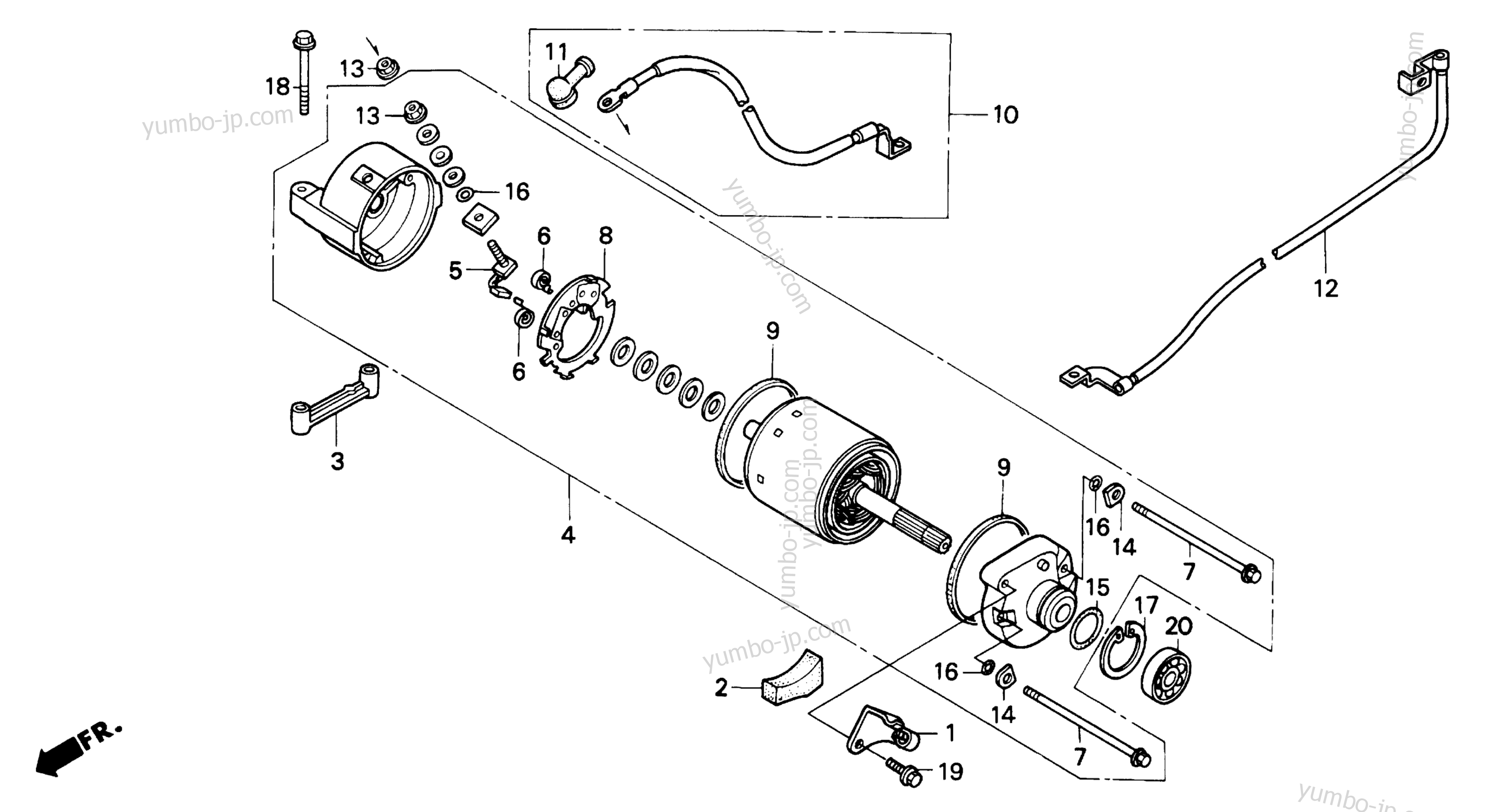 STARTER MOTOR for motorcycles HONDA XR650L A 1993 year