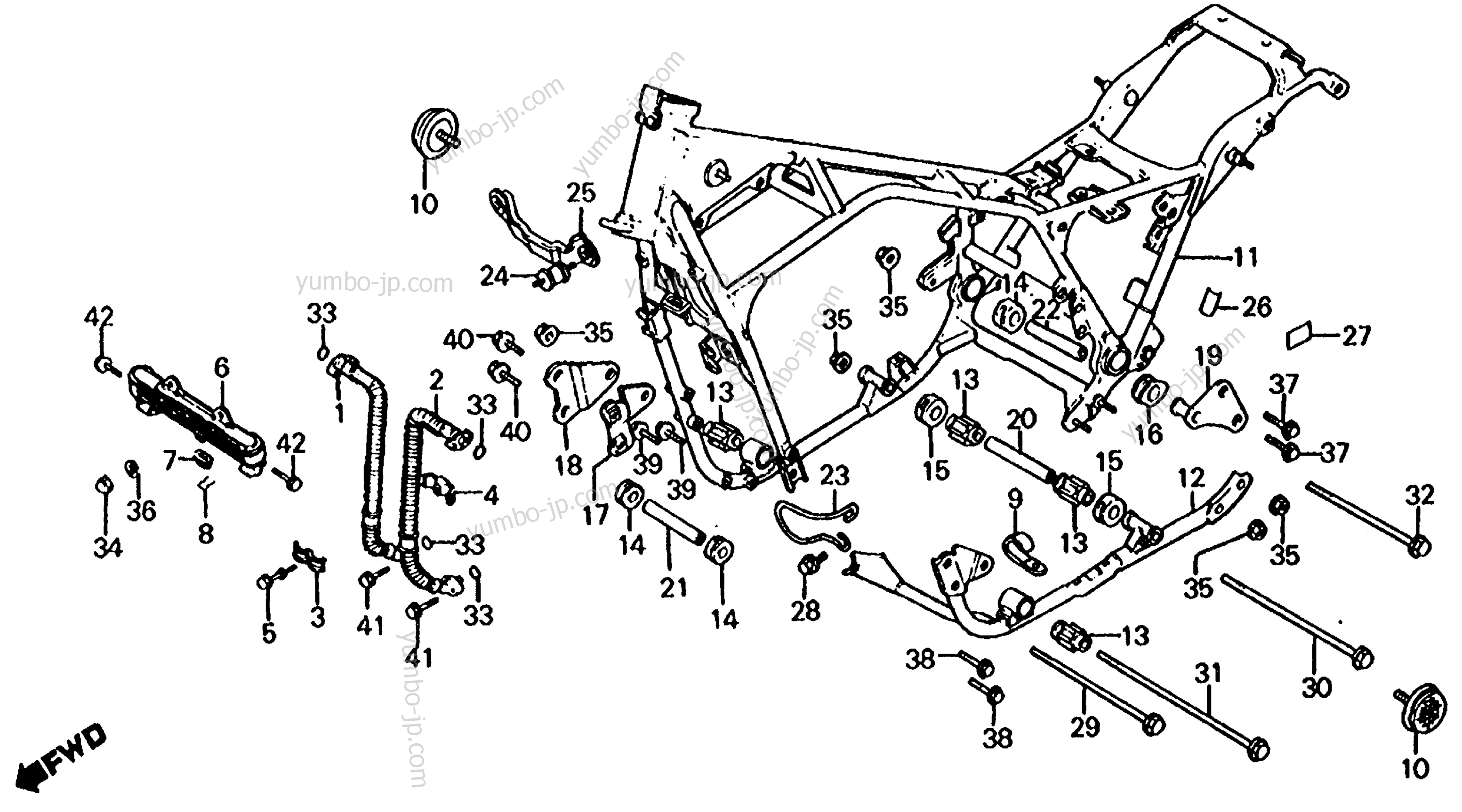 FRAME / OIL COOLER для мотоциклов HONDA CB1000C A 1983 г.